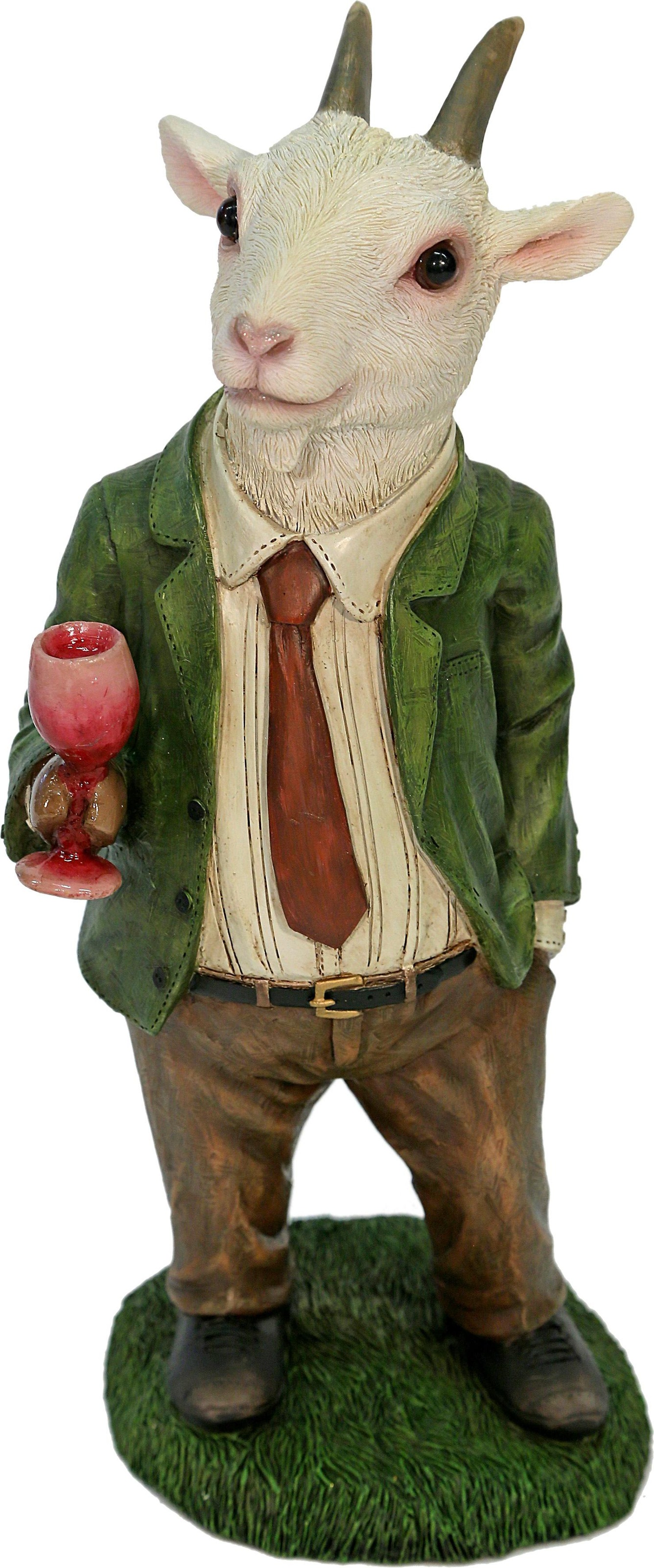 Image of Casa Collection by Jänig Tierfigur »Herr Ziege im Anzug trinkt Wein« bei Ackermann Versand Schweiz