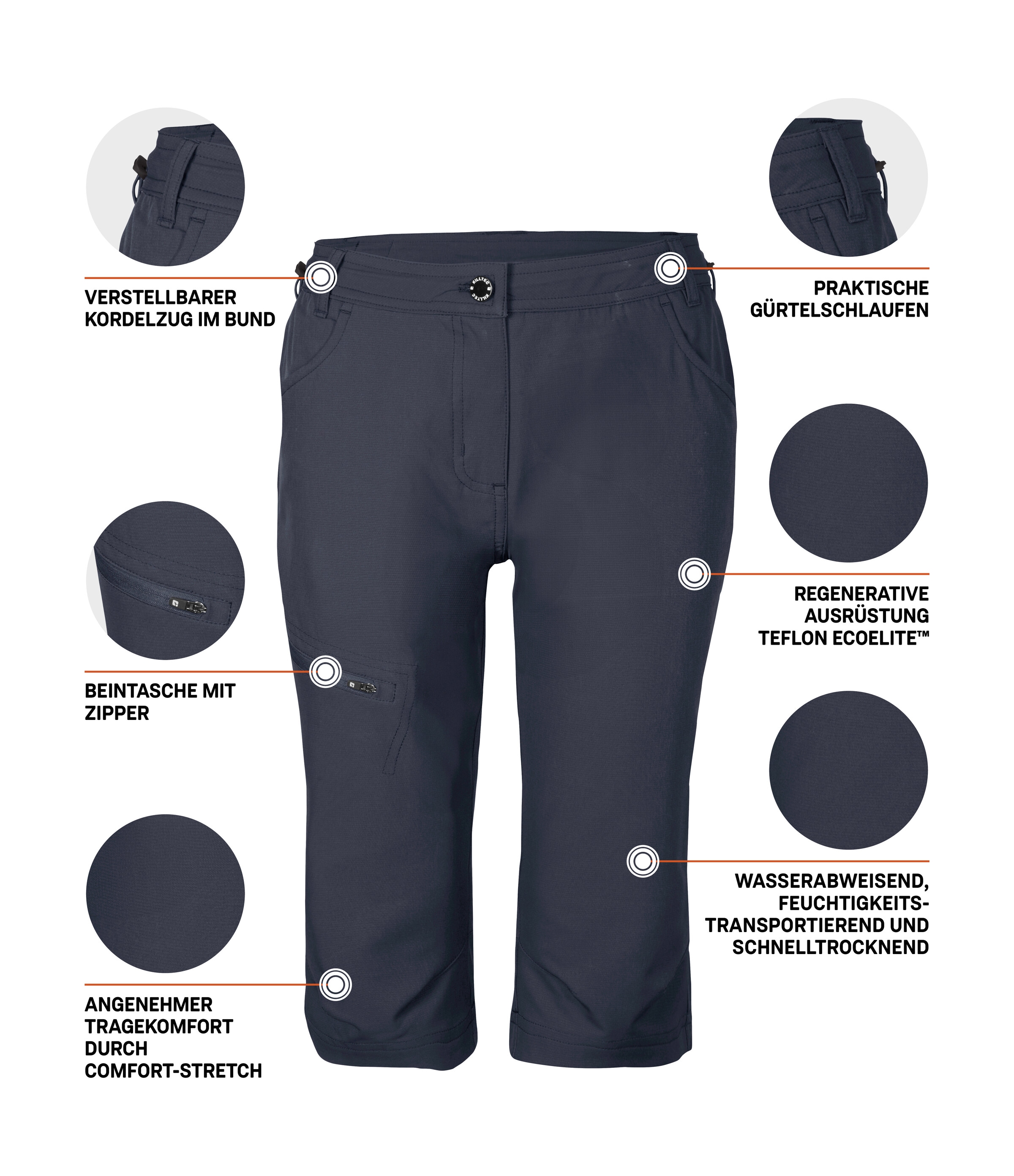 Killtec Pantalon capri »KOS 4 WMN PNTS«  Wasserabweisende, schnelltrocknende Caprihose mit Comfort-Stretch