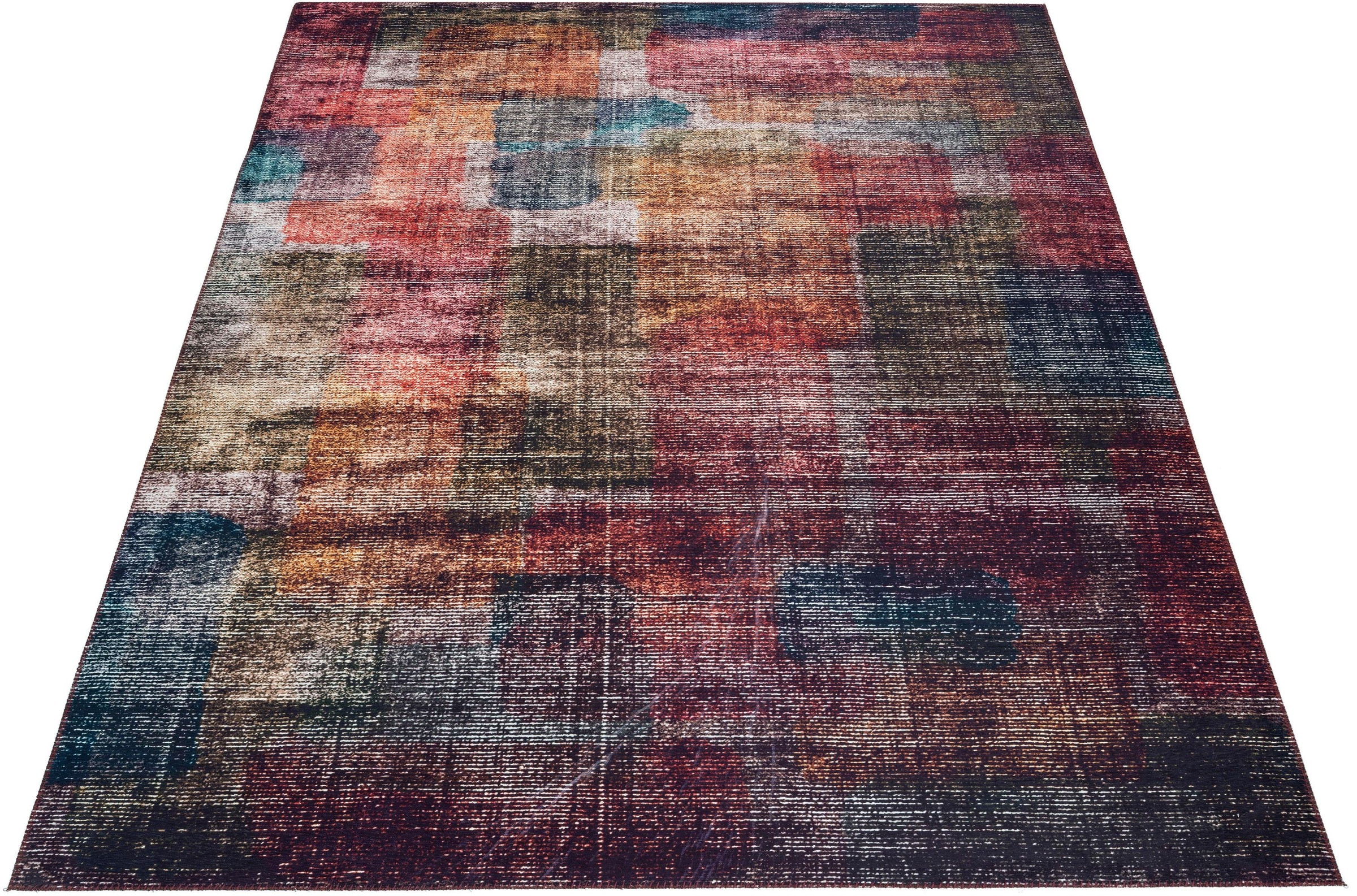 Image of Bruno Banani Teppich »Alaina«, rechteckig, 6 mm Höhe, in moderner Used-Optik, Kurzflor, pflegeleicht, weich, idealer Teppich für Wohnzimmer, Schlafzimmer & Esszimmer bei Ackermann Versand Schweiz