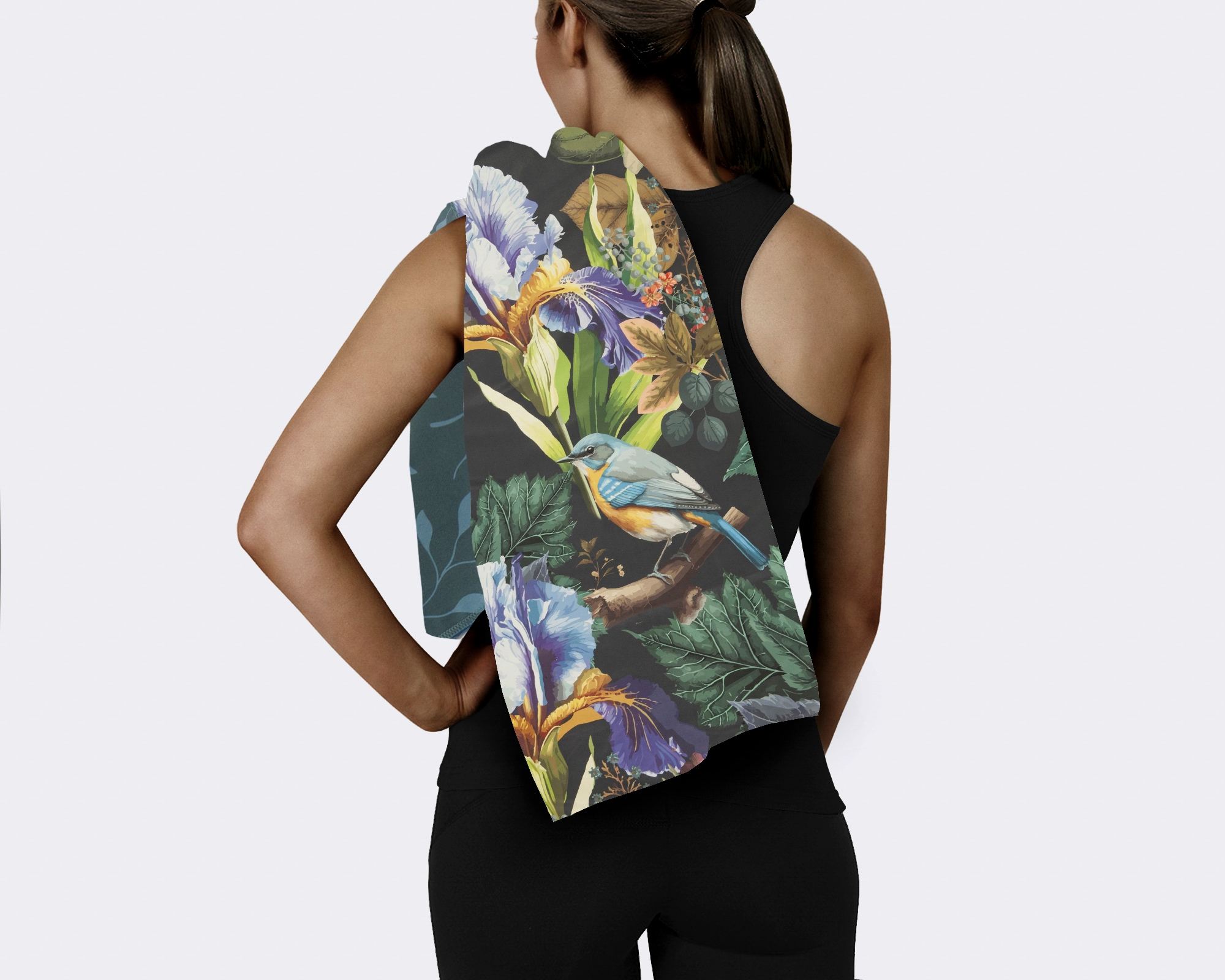 Descanso Sporthandtuch »Dilana« Mikrofaser, 50x100, Schnelltrocknend, Reise, Sport, Wendeoptik, Dunkel