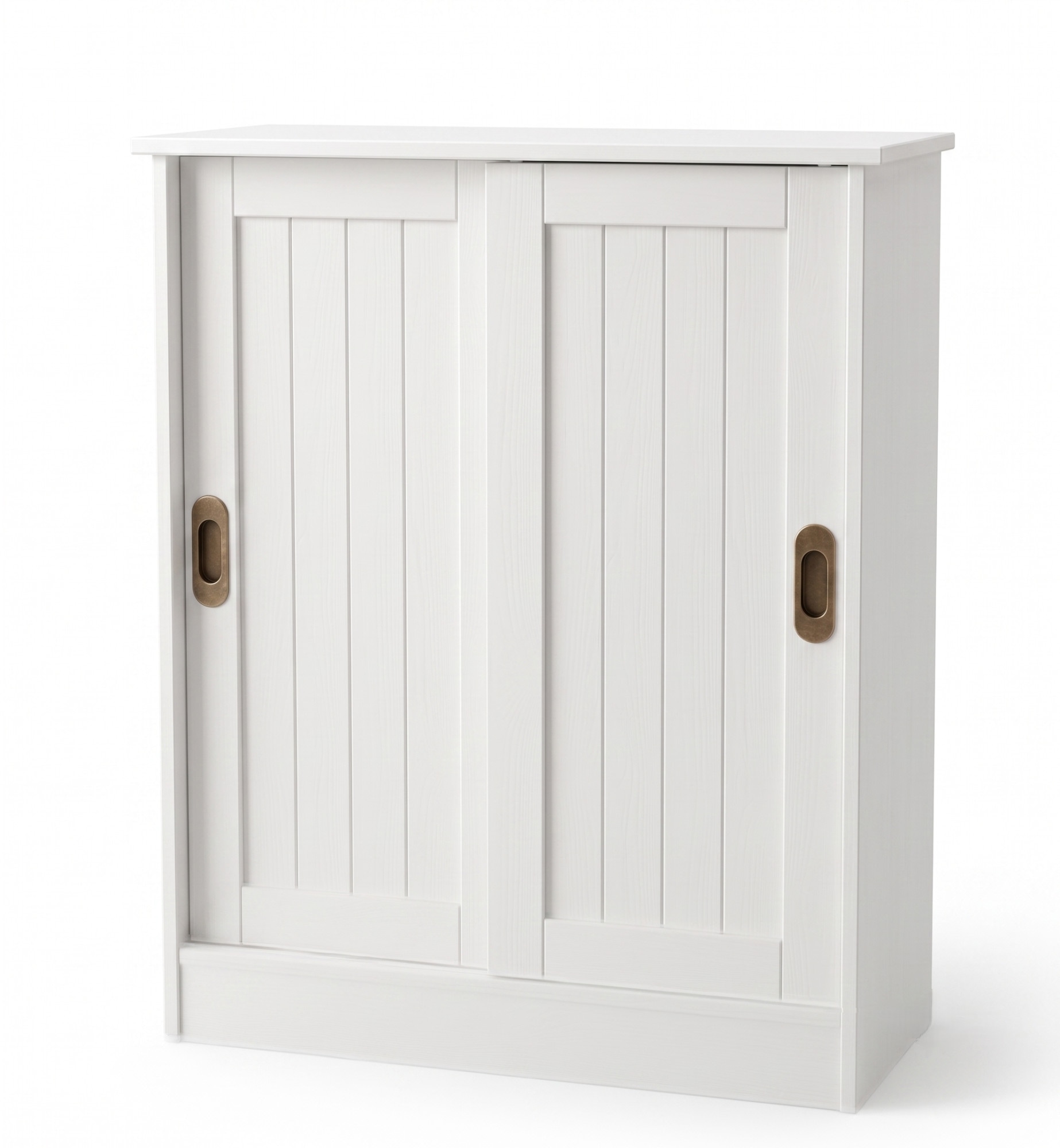GOODproduct Armoire à chaussures »Malmö Schuhkommode mit Schiebetüren« L/P/H : 77/37/89 cm,  en pin massif certifié FSC®, largeur 77 cm
