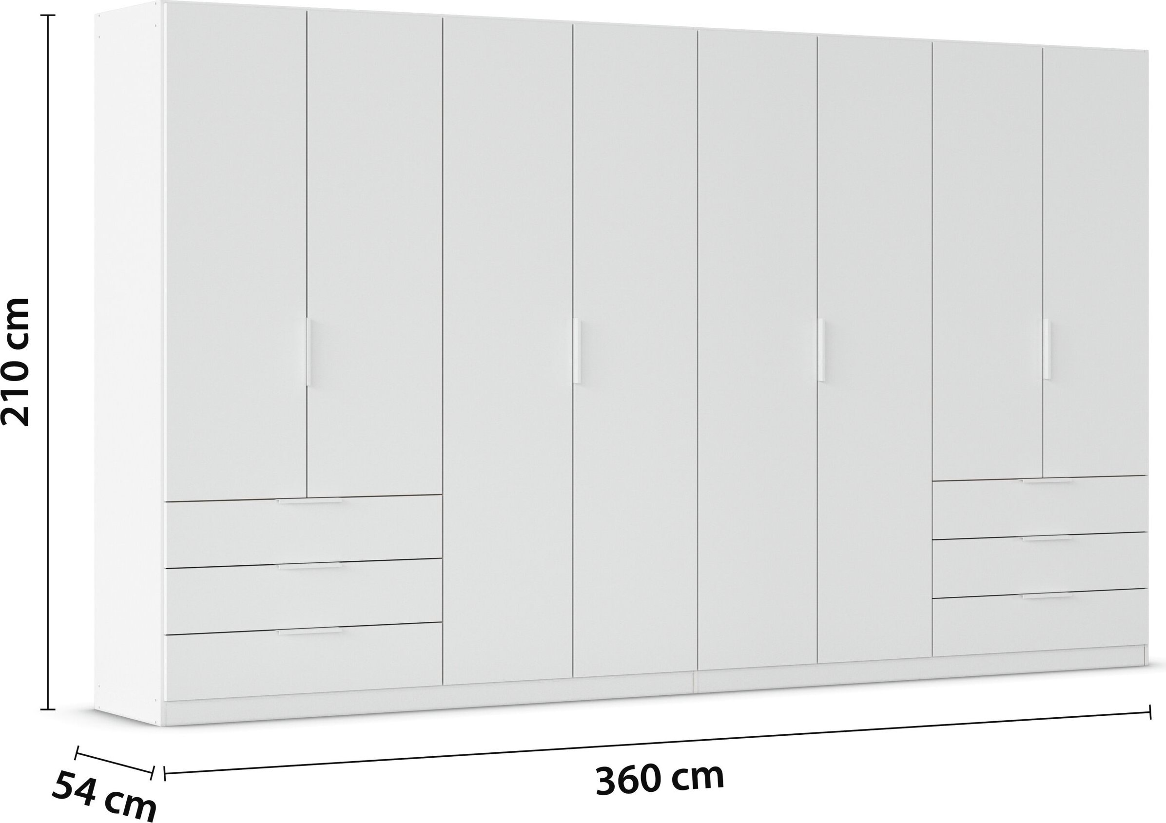 GOODproduct Kleiderschrank »Mehrzweckschrank Schrank Schlafzimmer Garderobe Mietswohnung XEELINA« Mehr Flexibilität durch variable Schubladenanordnung MADE IN GERMANY