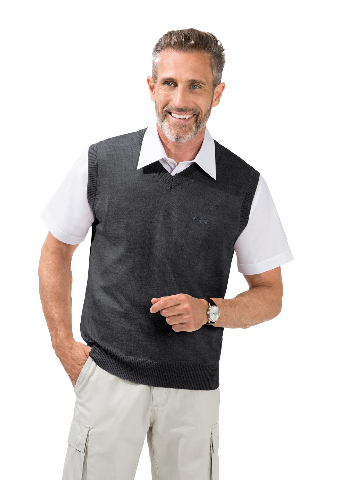 Image of Marco Donati V-Ausschnitt-Pullover »Pullunder« bei Ackermann Versand Schweiz