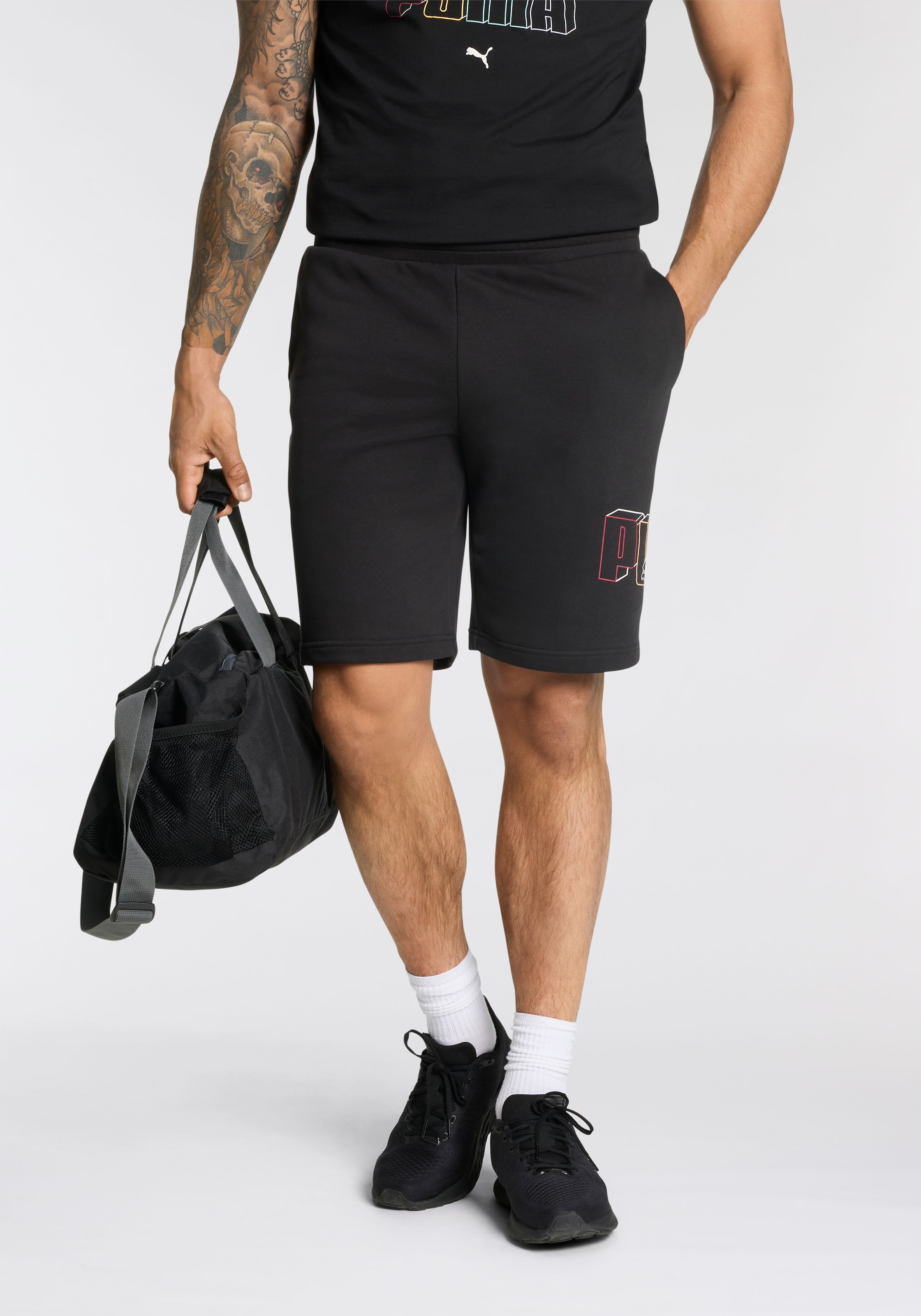 Image of PUMA Trainingsshorts "ESS LOGO LAB EXECUTION SHORTS 10" TR" sportlicher Stil, mit Eingrifftaschen, aus Baumwolle und Polyester