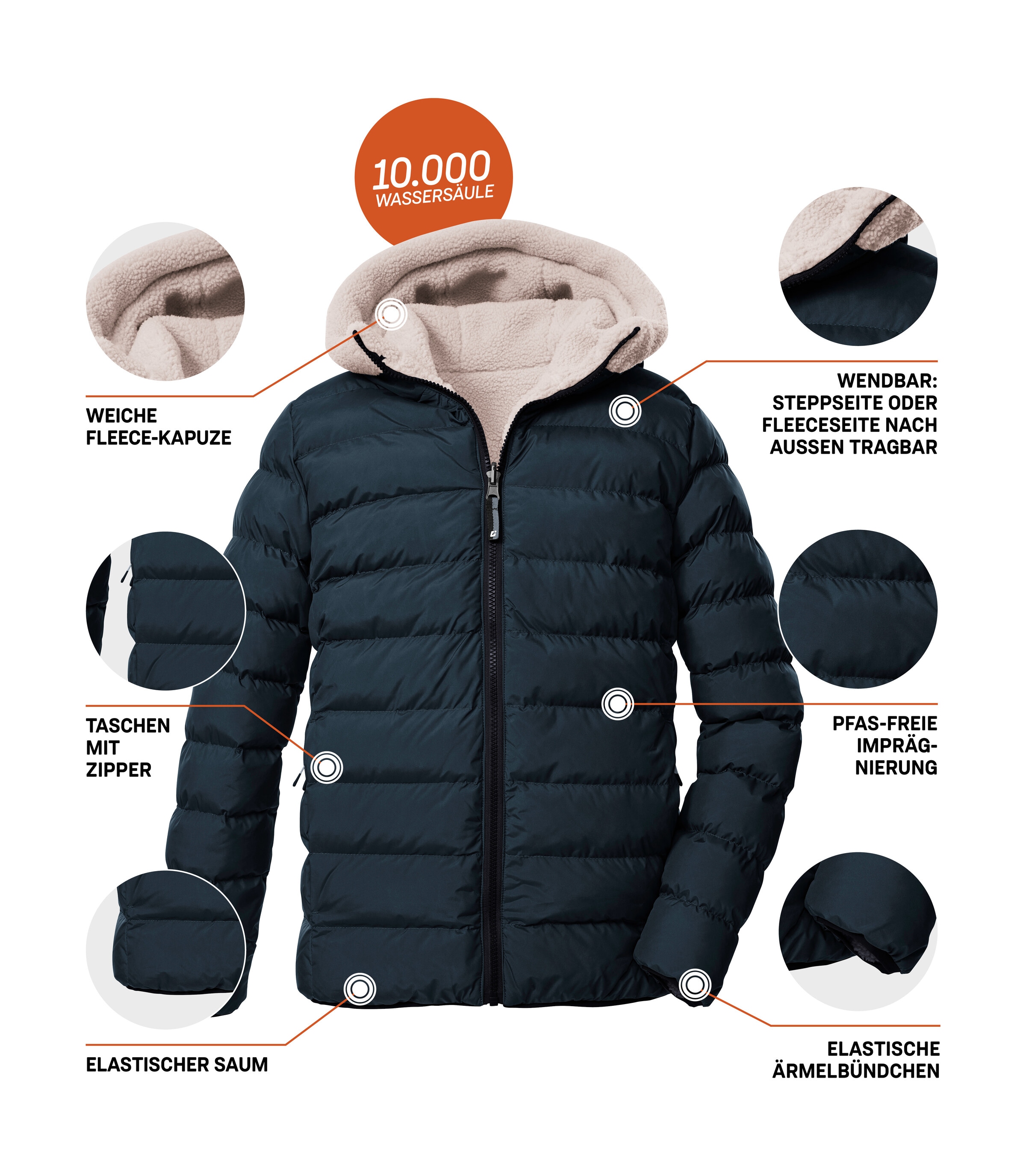 Killtec Veste réversible »KOW 231 BYS JCKT« Wendbare Kinderjacke, wasser- und windabweisend, reflektierend