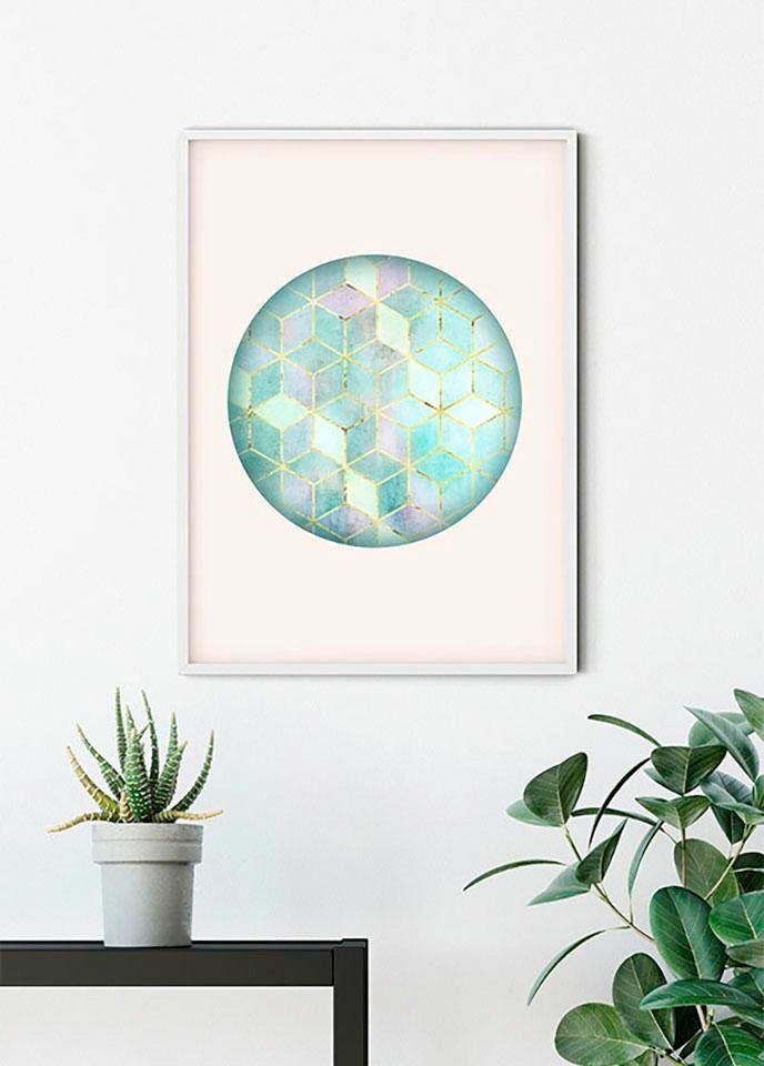 Image of Komar Bild "Mosaik Circle Verde" Formen Kunst 1 Stk. tlg. Wandbild zur Dekoration - ohne Rahmen