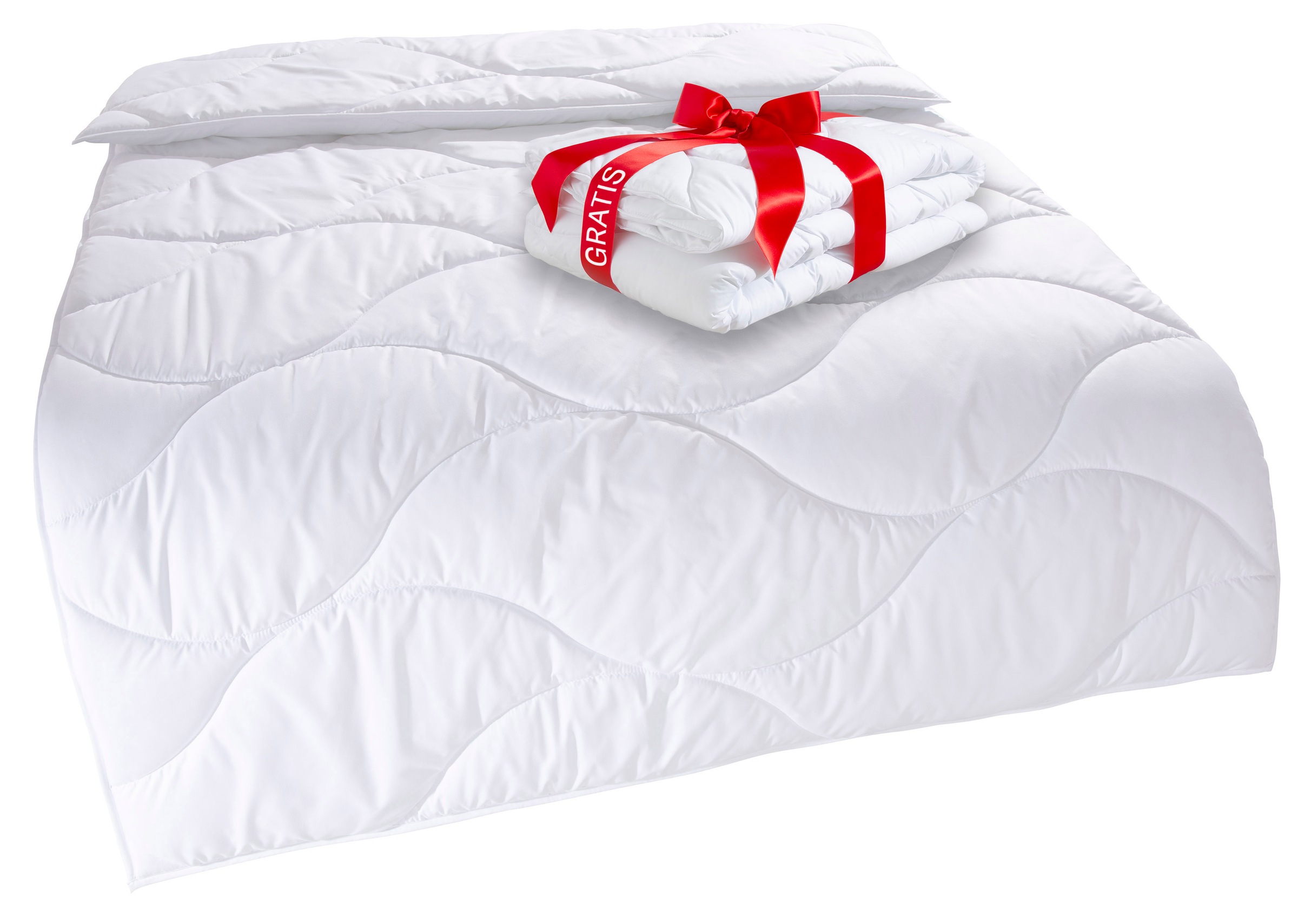 OTTO home Microfaserbettdecke "Caelan, kaufe eine Decke - erhalte die Leichtbettdecke gratis dazu" warm Füllung 100% Polyester 1 Stk. tlg. Bettdecke 135x200 cm und 155x220 cm, Sommer, Winter