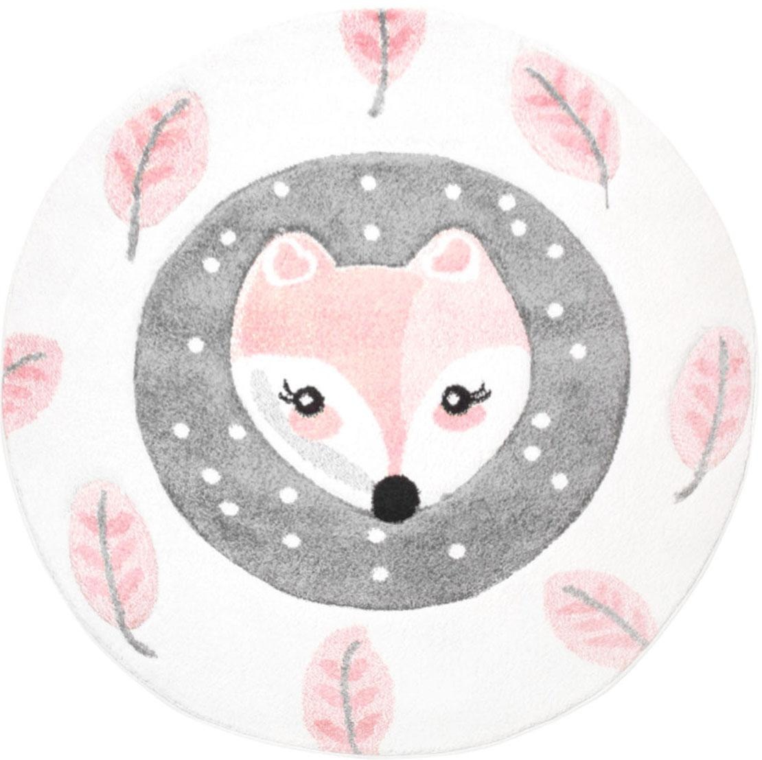 Image of Carpet City Kinderteppich »Bueno Kids 1312«, rund, 13 mm Höhe, Spielteppich, Fuchs, 3D-Effekt, Weicher Flor, Pflegeleicht, Kinderzimmer bei Ackermann Versand Schweiz