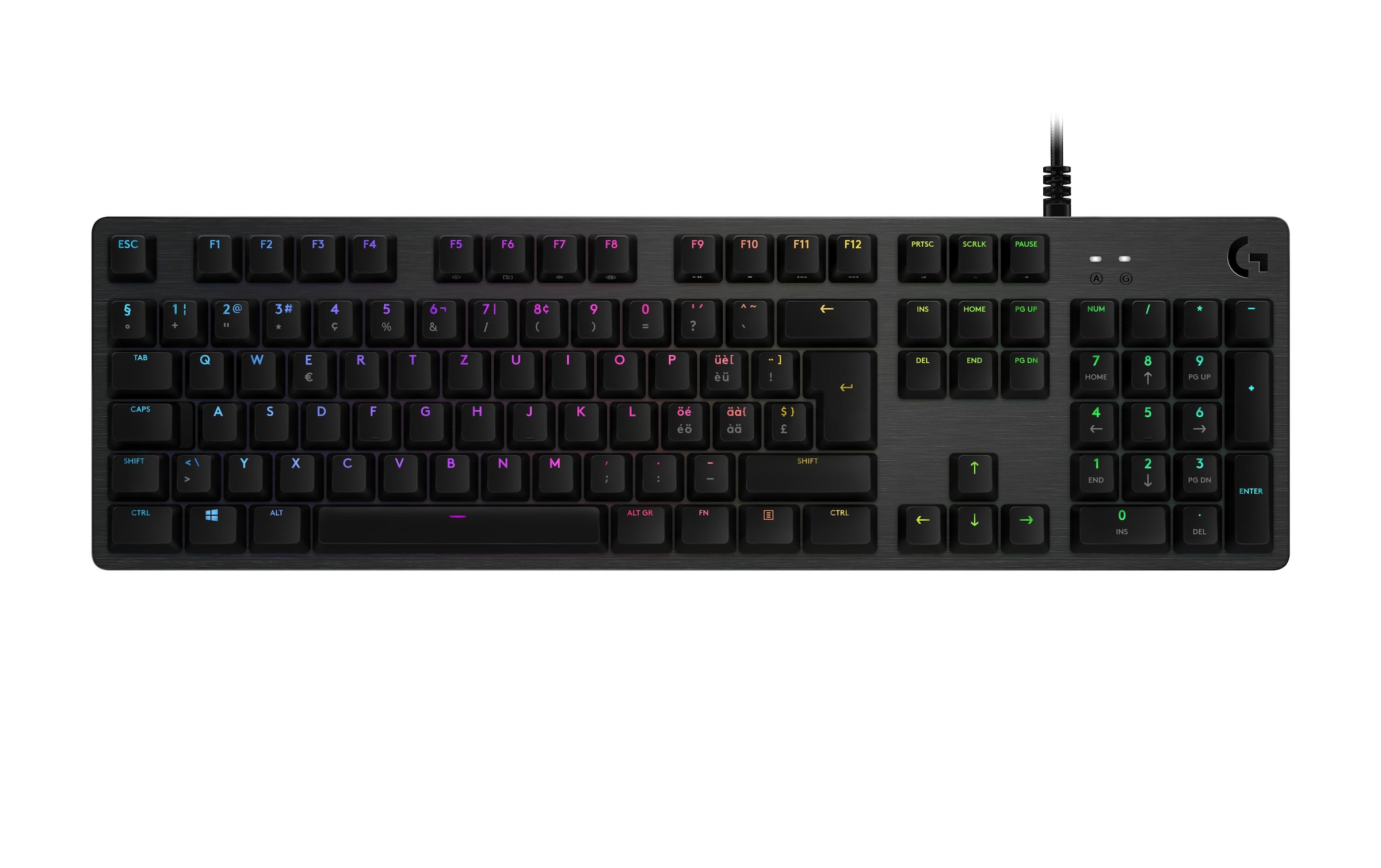 Logitech Gaming-Tastatur »G512 GX Brown Carbon«, (Ziffernblock)