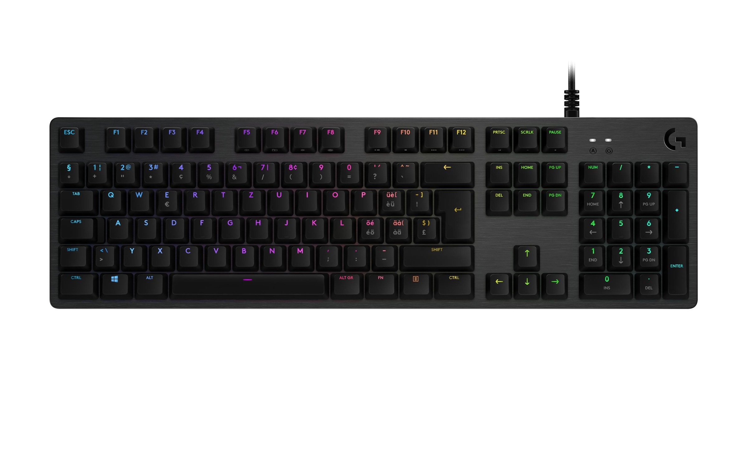 Image of Logitech Gaming-Tastatur "G512 GX Brown Carbon" (Ziffernblock)