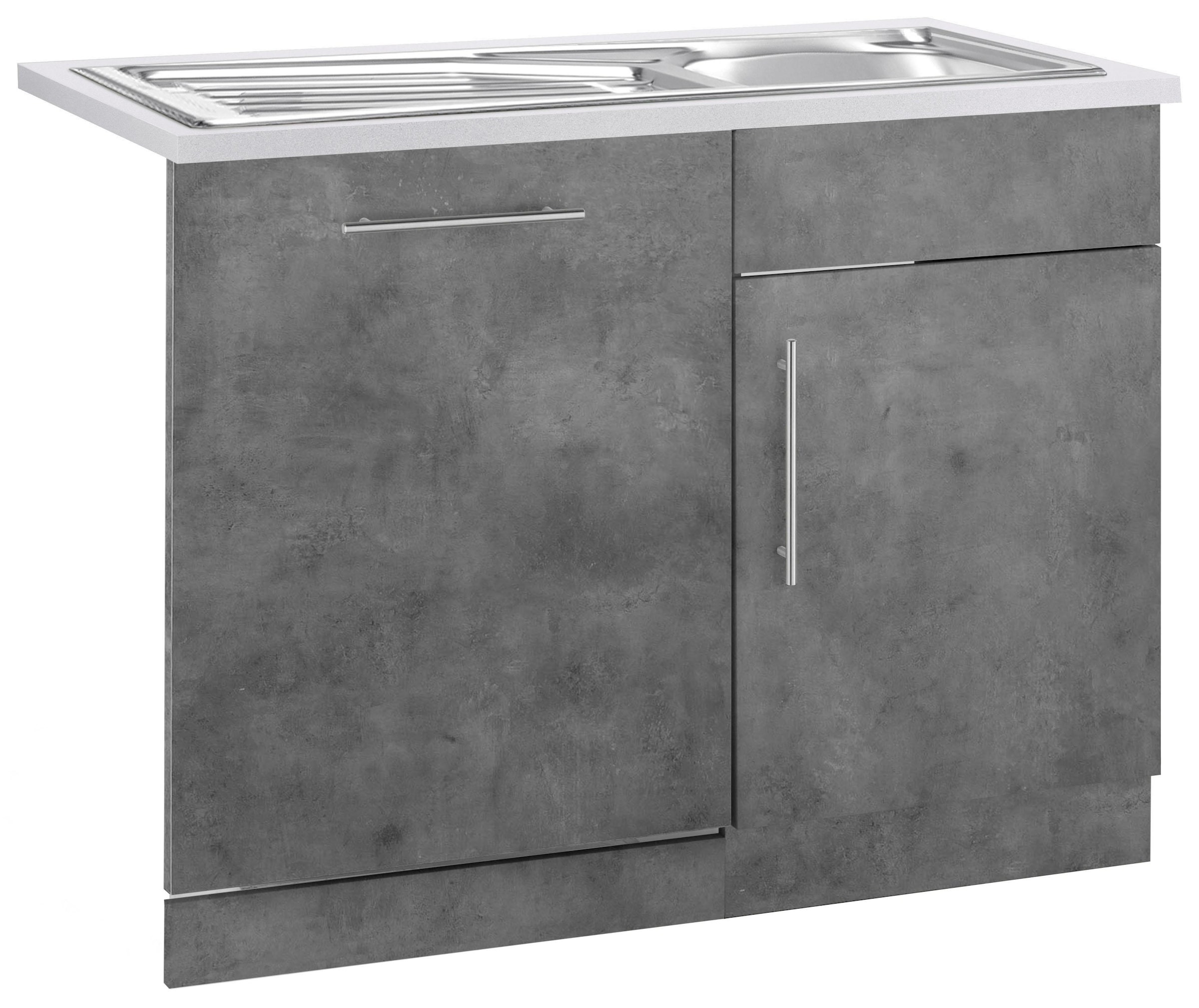 Image of wiho Küchen Spülenschrank »Cali«, 110 cm breit, inkl. Tür/Sockel für Geschirrspüler bei Ackermann Versand Schweiz