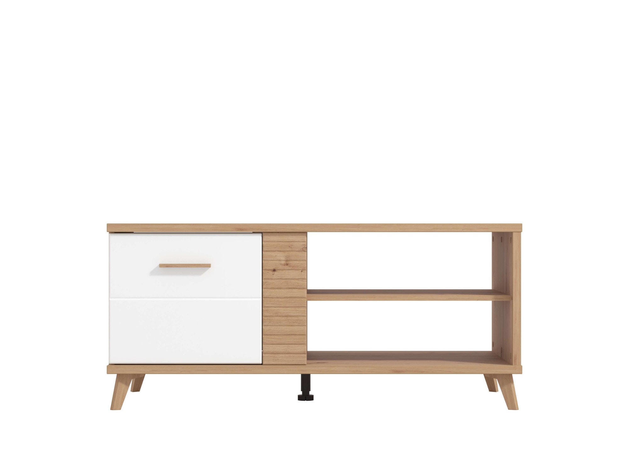 INOSIGN Couchtisch »Bretagna 120 cm, rechteckig, in zeitloser Design«, mit viel Stauraum, Artisan Eiche Dekor mit Segmenten in Weiss