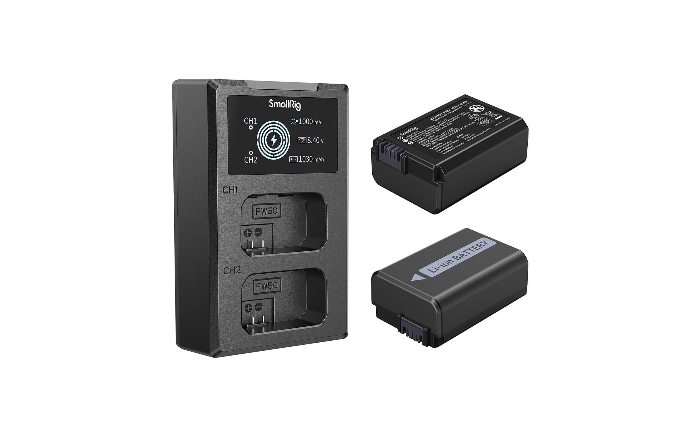 Akku »Smallrig NP-FW50 Akku und Charger Kit«, 7,4 V