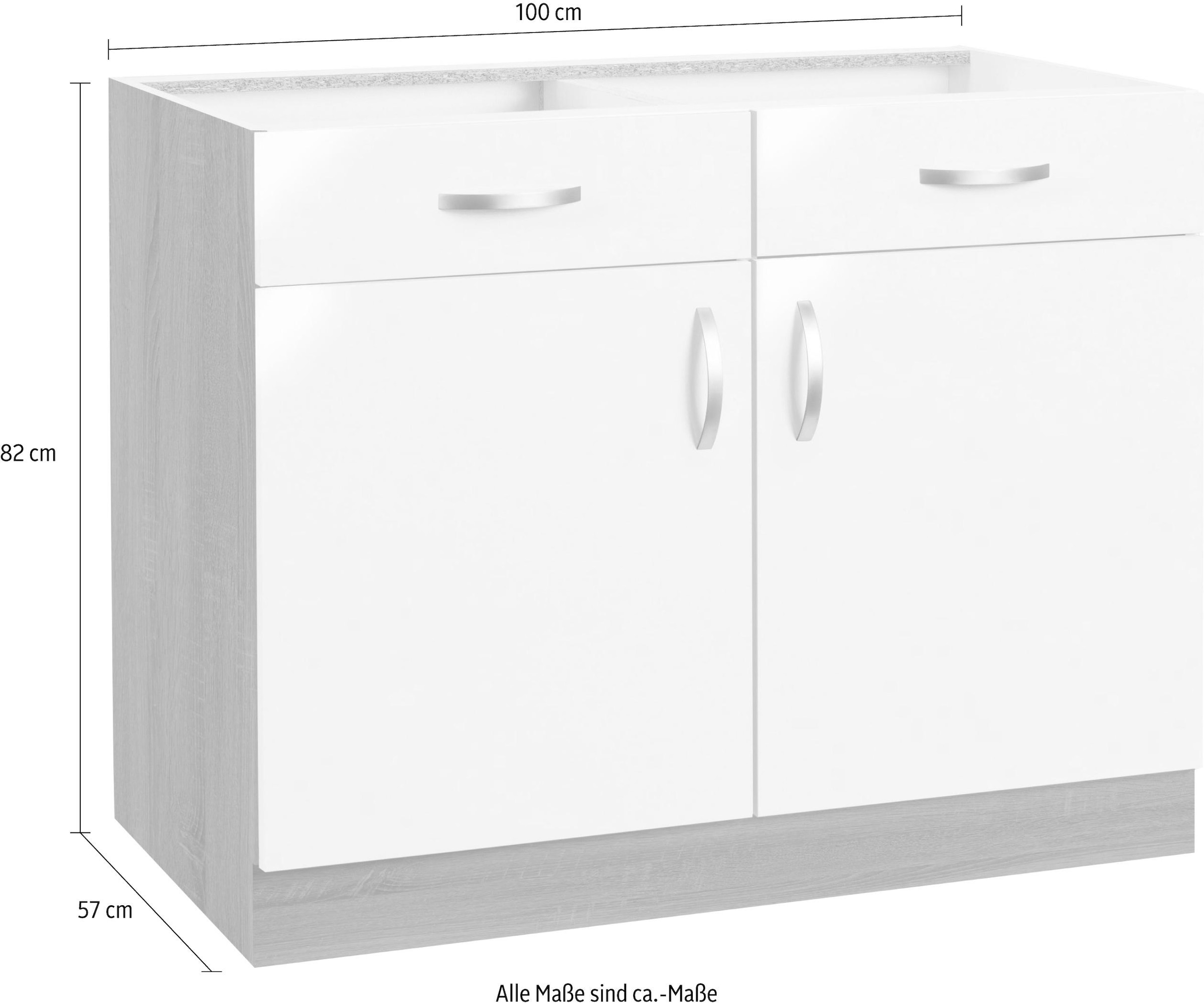 wiho Küchen Unterschrank »Flexi«, Breite 100 cm günstig kaufen
