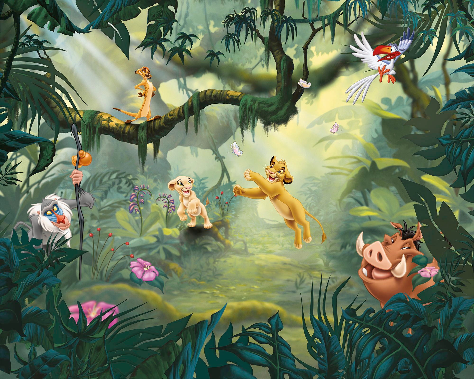 Image of Komar Vliestapete "Digitaldruck Vlies - Lion King Hakuna Matata - Grösse 350 x 280 cm" bedruckt glatt Kinderzimmer