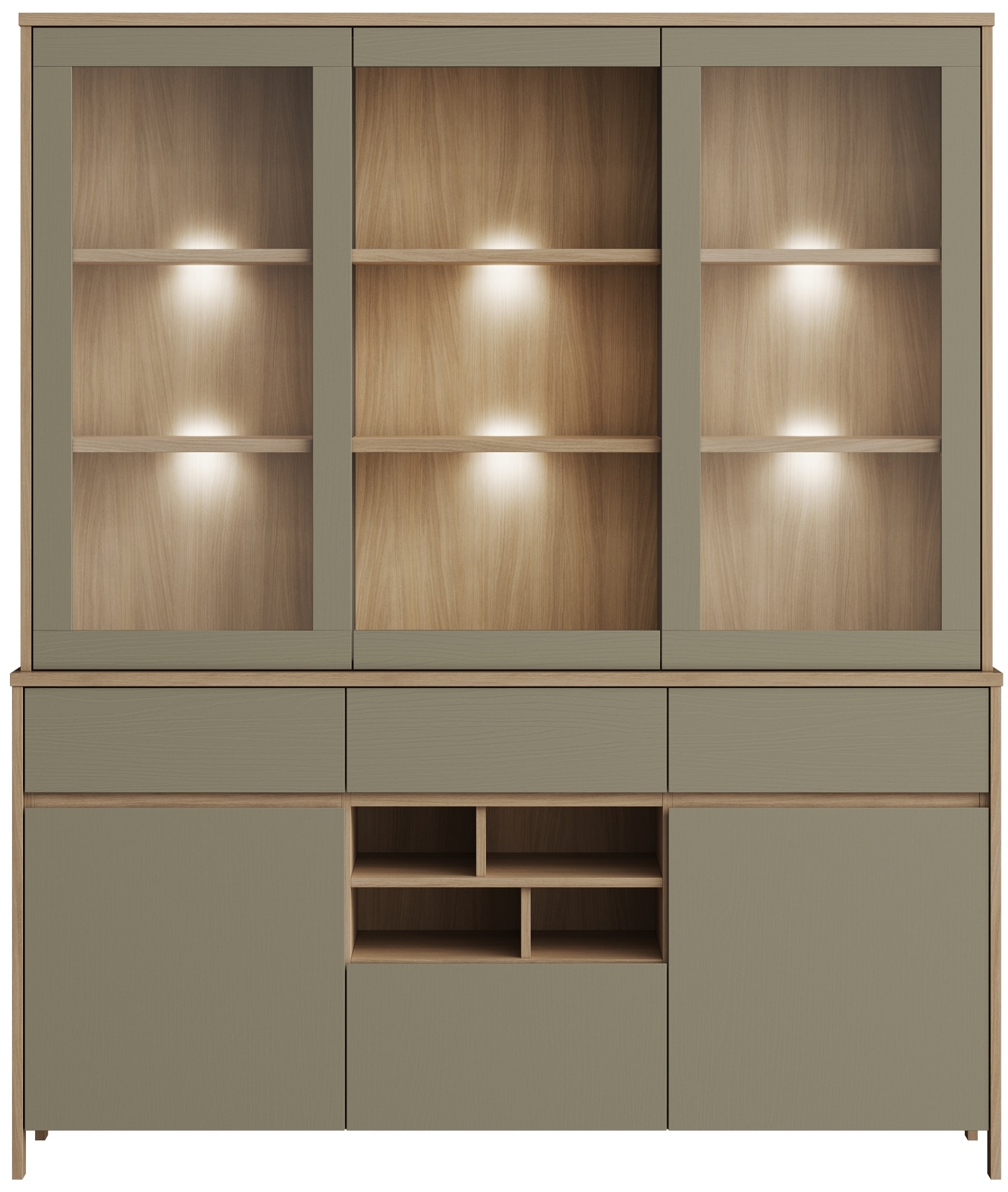 Home affaire Buffet »Stranda, Hochschrank im Scandi-Style, moderner Schrank« Rahmenoptik, ausreichend Stauraum, vielseitig einsetzbar, 164 cm breit