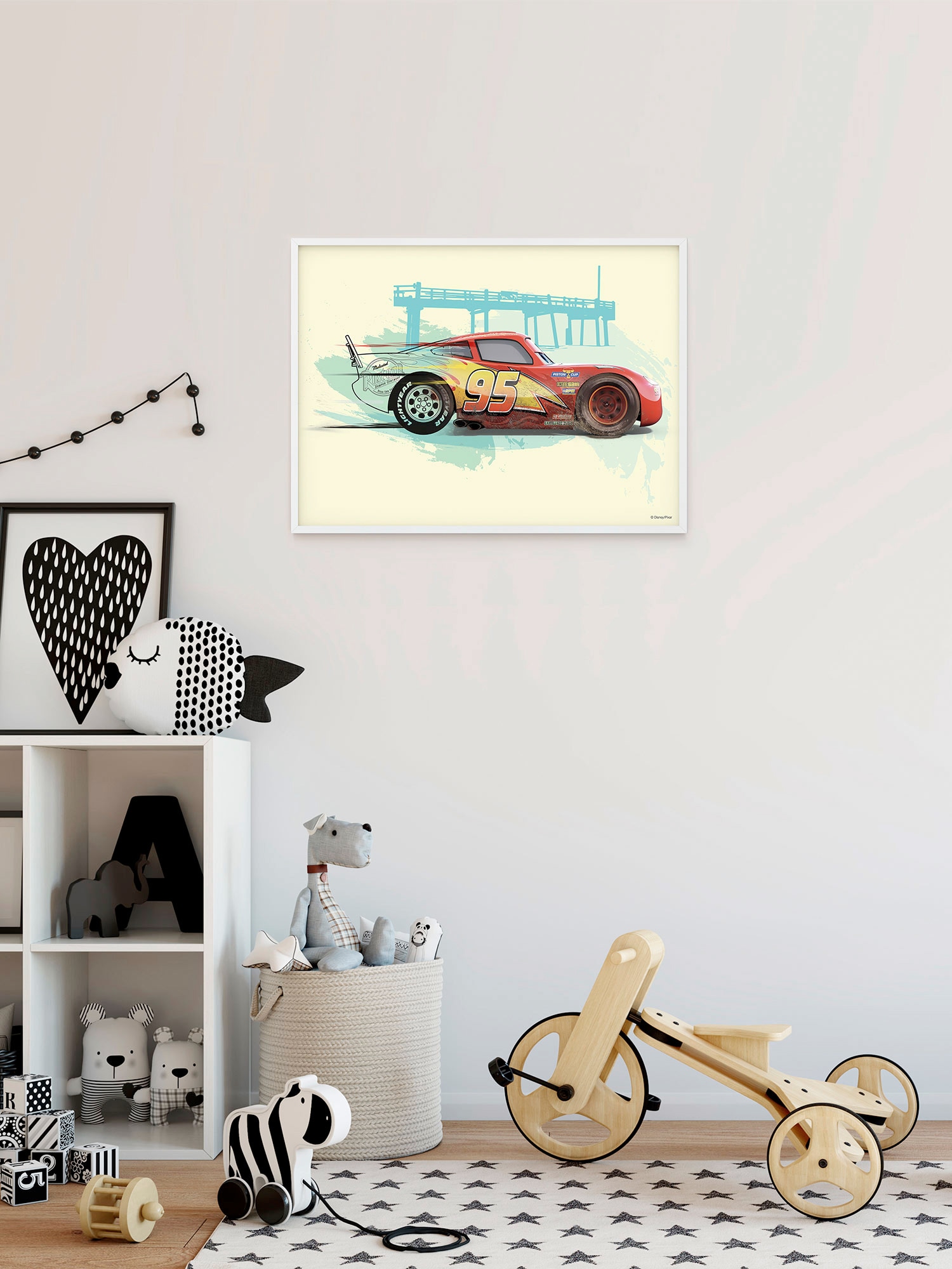 Komar Fresque murale »Cars Lightning McQueen« 1 cuis tlg. Kinderzimmer, Schlafzimmer, Wohnzimmer