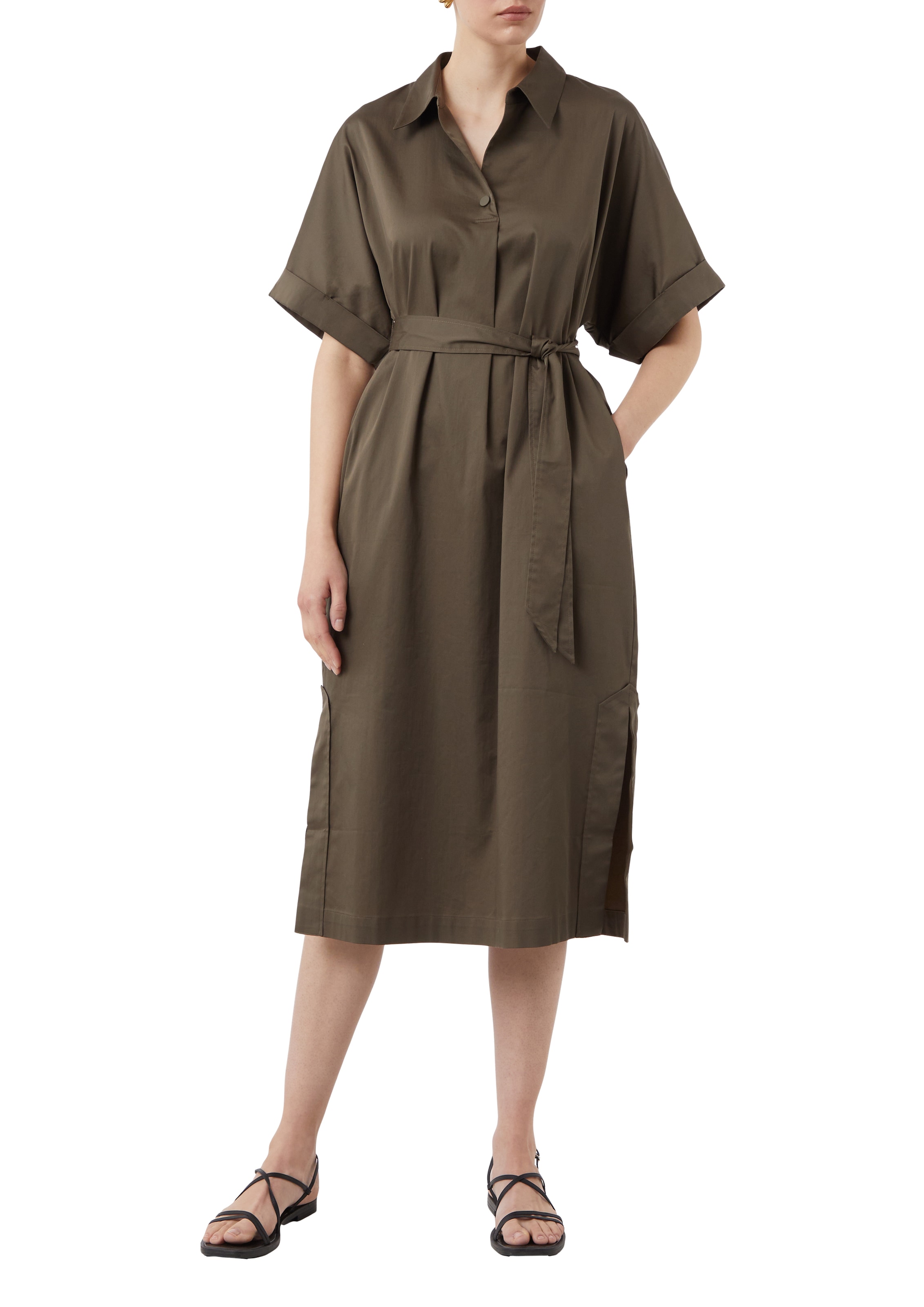 Comma Robe d'été avec ceinture à nouer