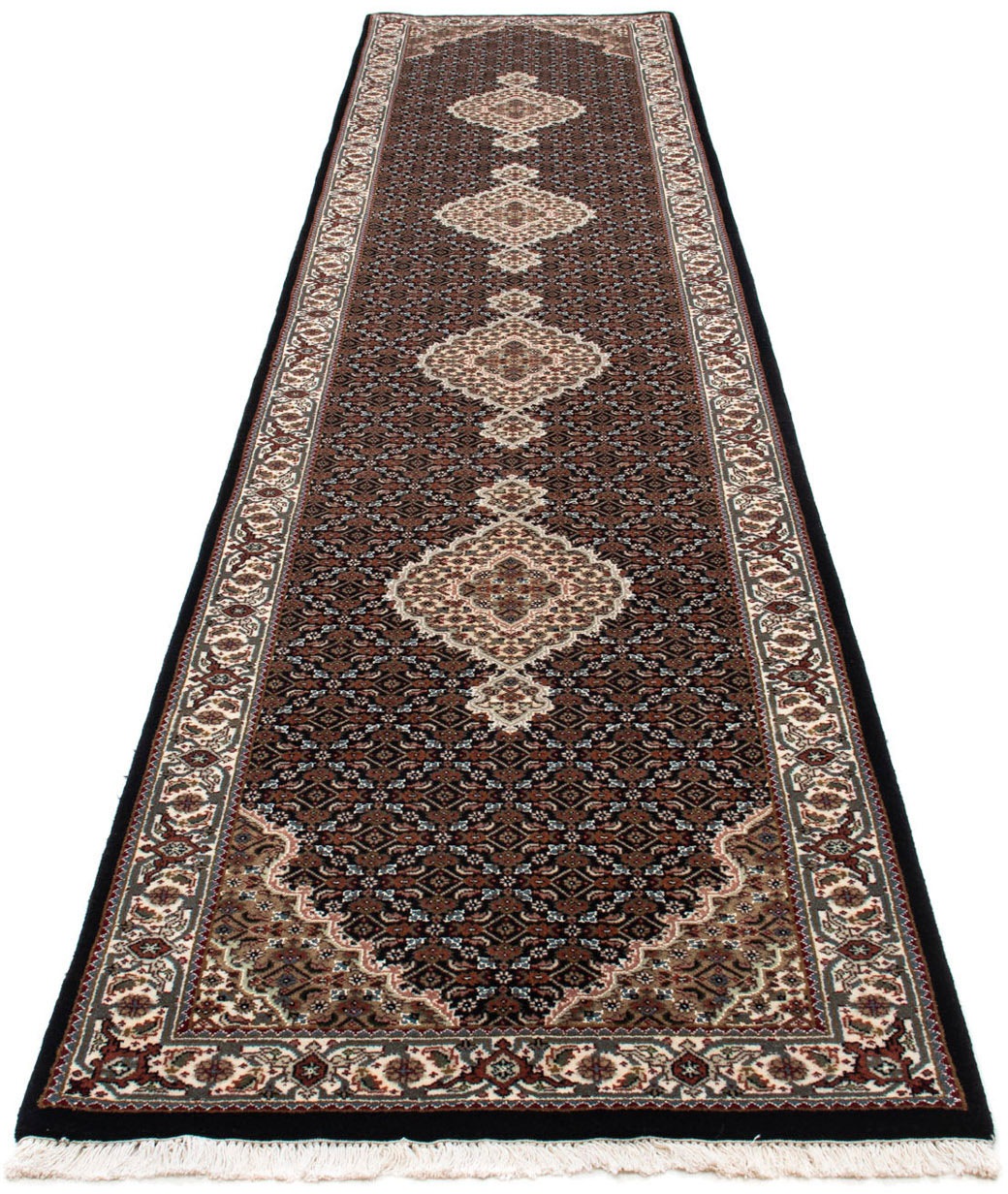 Image of morgenland Hochflor-Läufer »Täbriz Medaillon Blu scuro 401 x 82 cm«, rechteckig, 0,8 mm Höhe, Unikat mit Zertifikat bei Ackermann Versand Schweiz