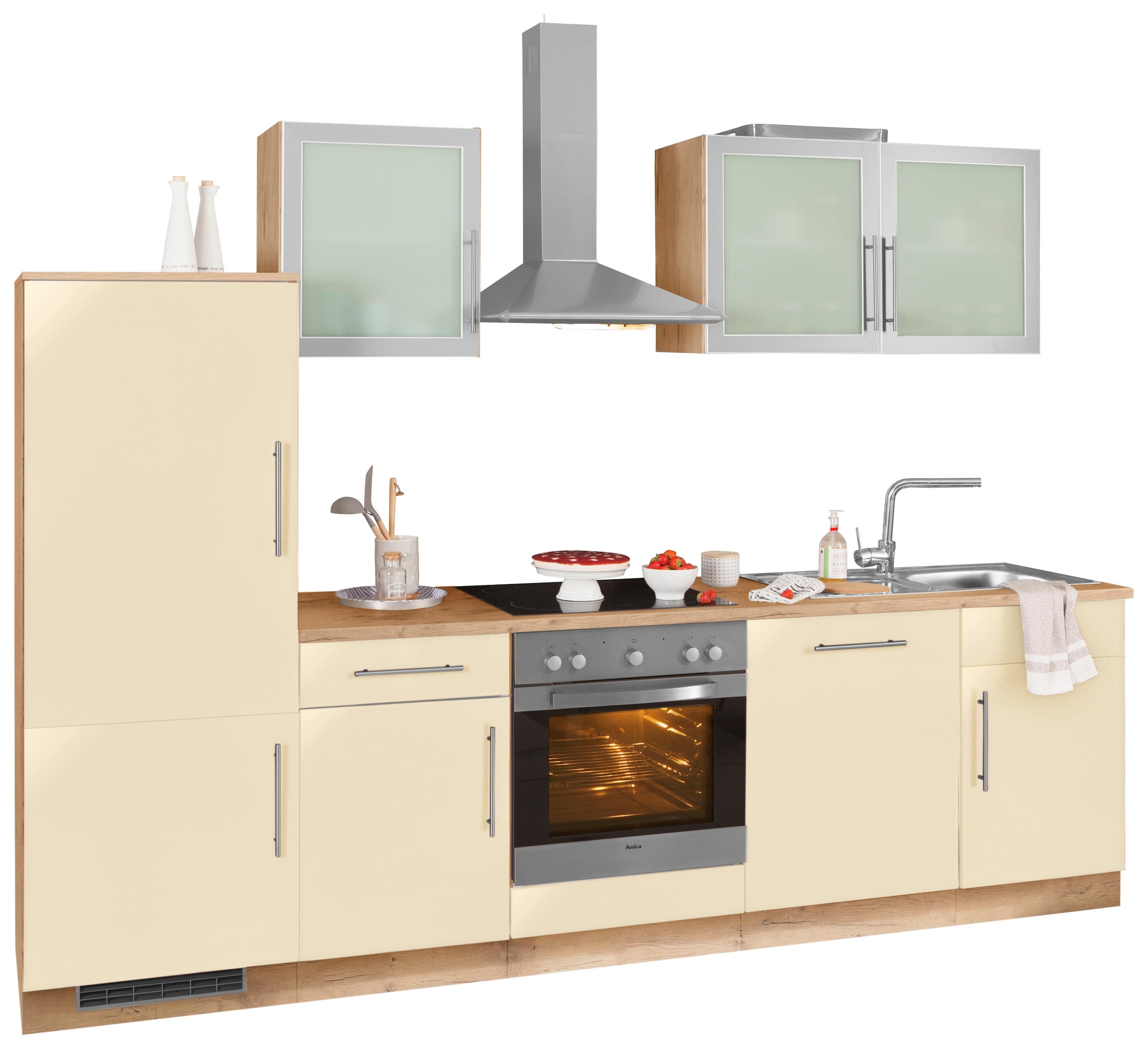 ♕ wiho Küchen ohne E-Geräte, »Aachen«, 280 cm auf Küchenzeile versandkostenfrei Breite