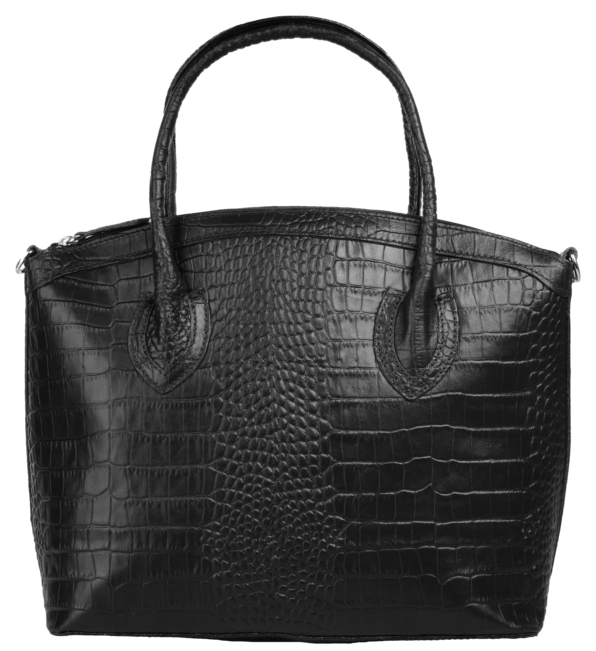 Cluty Henkeltasche, echt Leder, Made in Italy