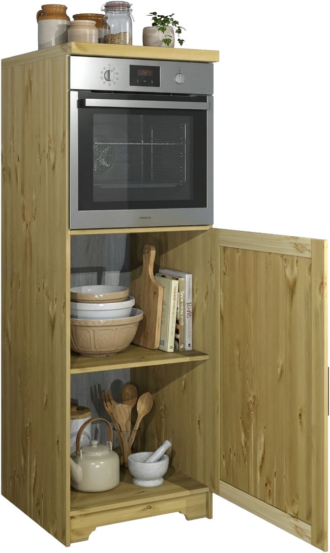 Home affaire Four/réfrigérateur encastrable »Meliss« aus massiver Kiefer, Breite 60 cm, Soft-Close-Funktion