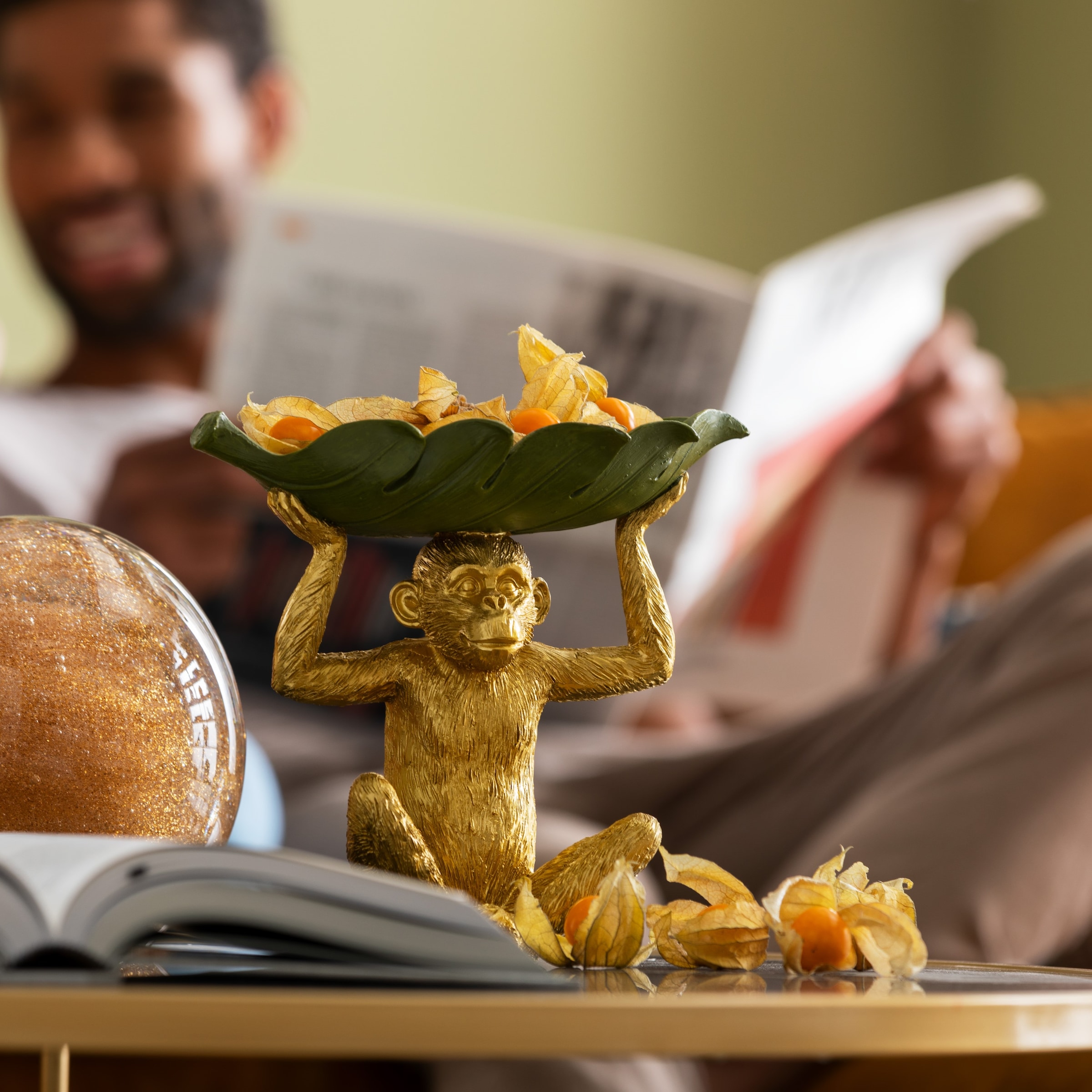 Kare Design Dekoschale »Deko Schale Banana Leaf 14x24cm«