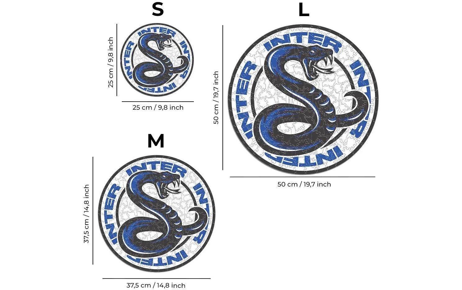   Puzzle »Iconic FC Inter Mailand – Logo mit Schlange« Holzart: Birke (Herkunftsland: China)