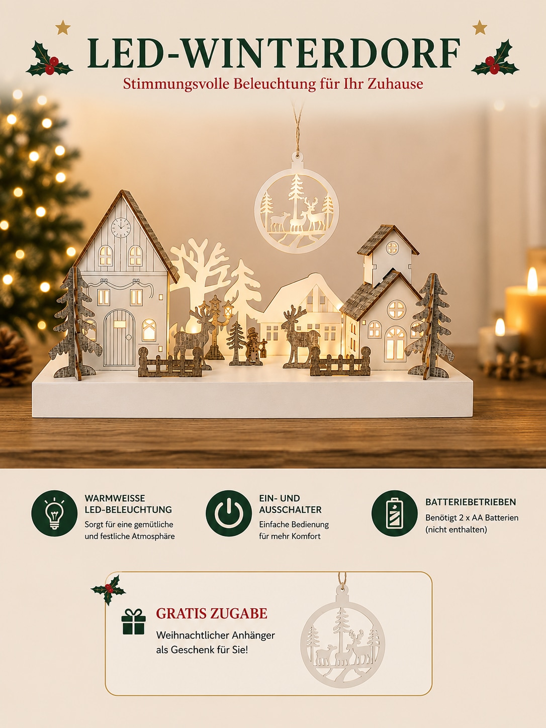GOODproduct Village de Noël »Weihnachtsszene«