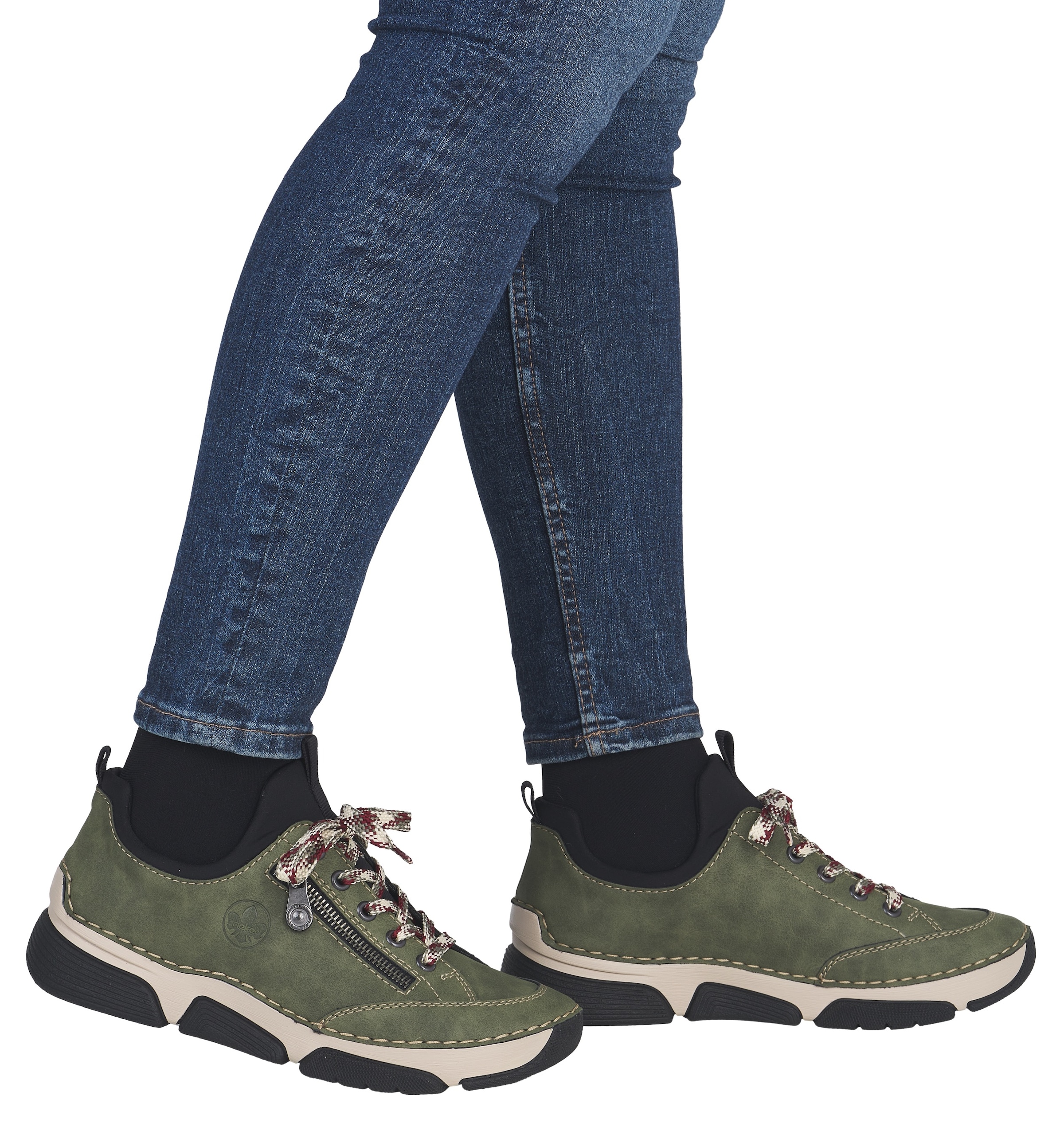 Rieker Slip-On Sneaker, Schlupfschuh, Halbschuh, Freizeitschuh mit weicher Innensohle