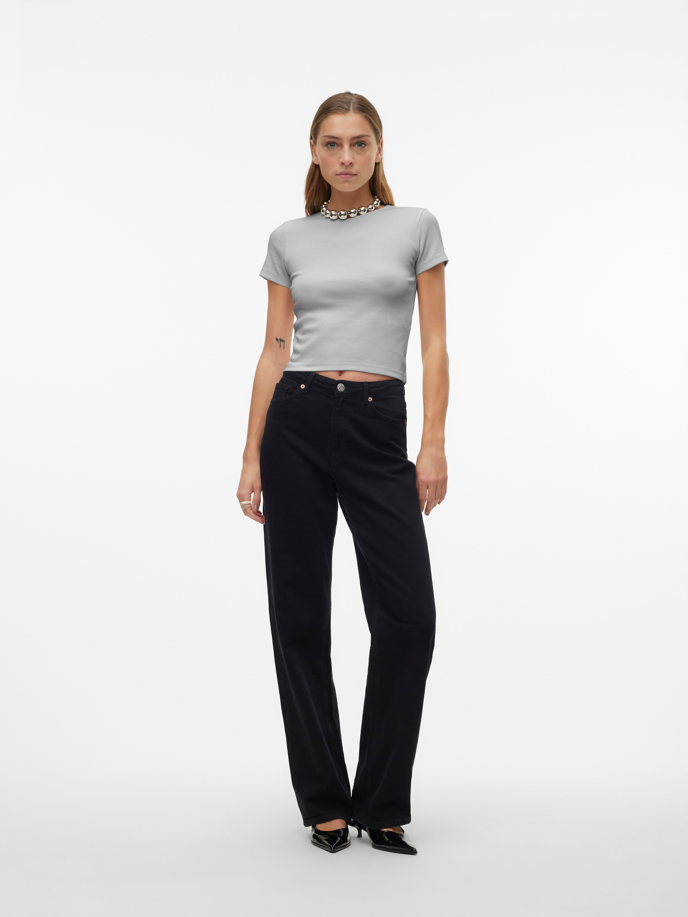 Vero Moda Rundhalsshirt »VMCHLOE SS SHORT TOP JRS NOOS«