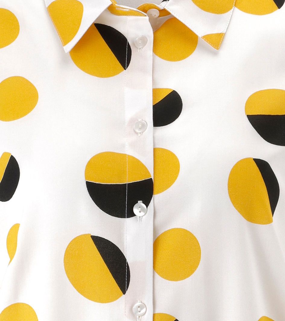 Aniston SELECTED Hemdbluse im trendigen und farbharmonischen Kreisverlauf - NEUE KOLLEKTION