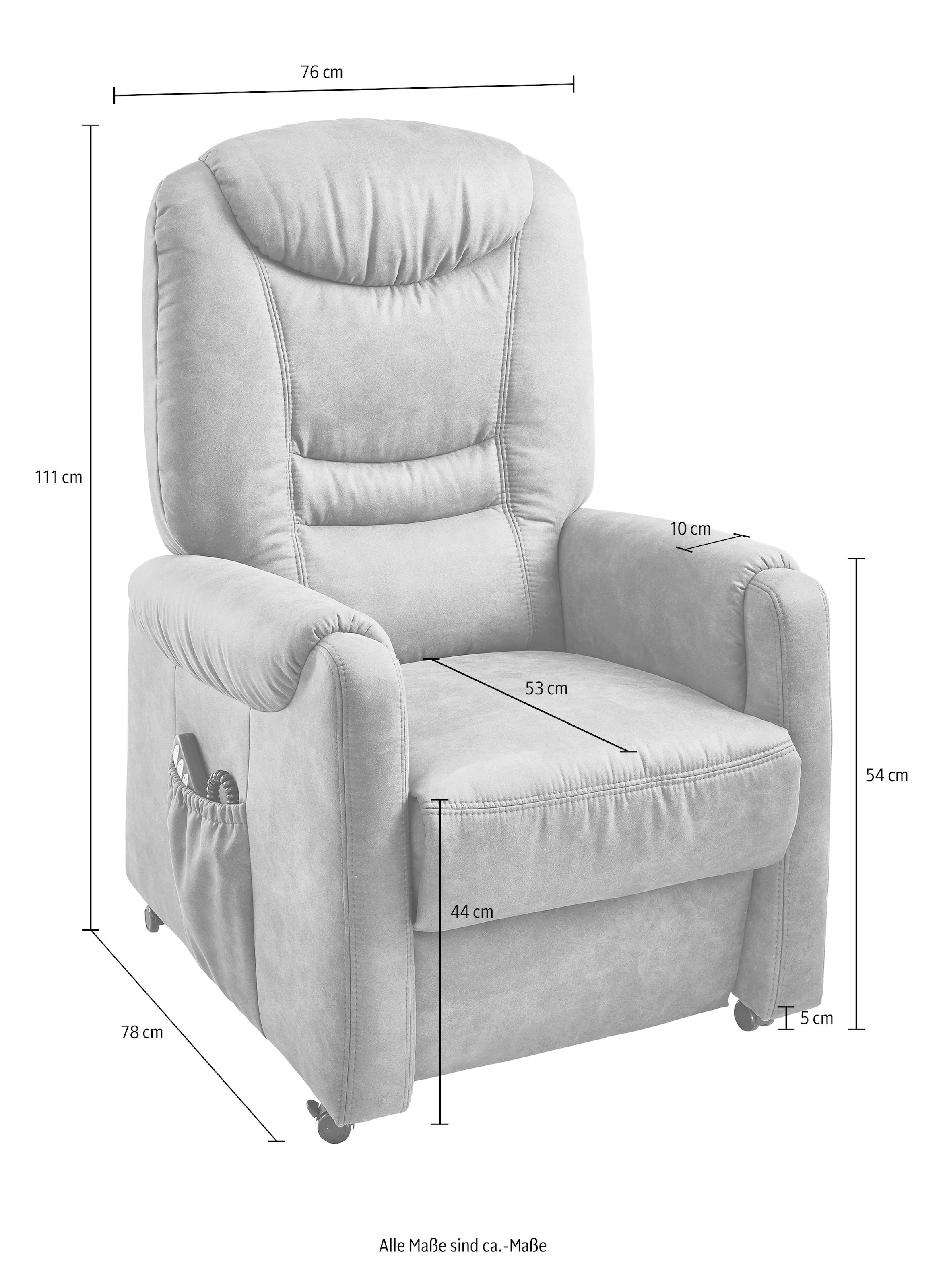 sit&more TV-Sessel »Morten« in Grösse S, wahlweise mit Motor und Aufstehhilfe