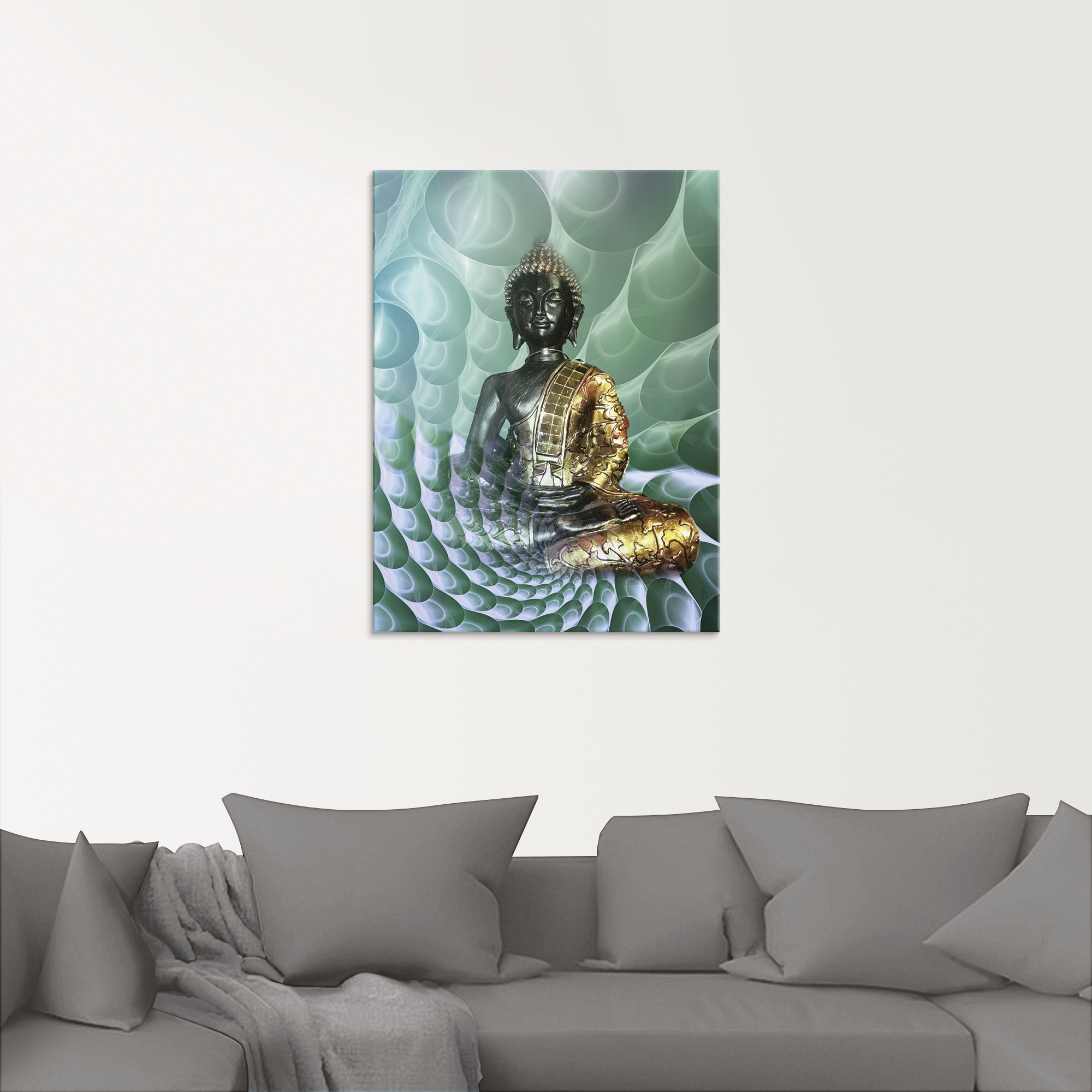 Artland Glasbild »Buddhas Traumwelt CB«, Religion, (1 St.), in verschiedenen Grössen