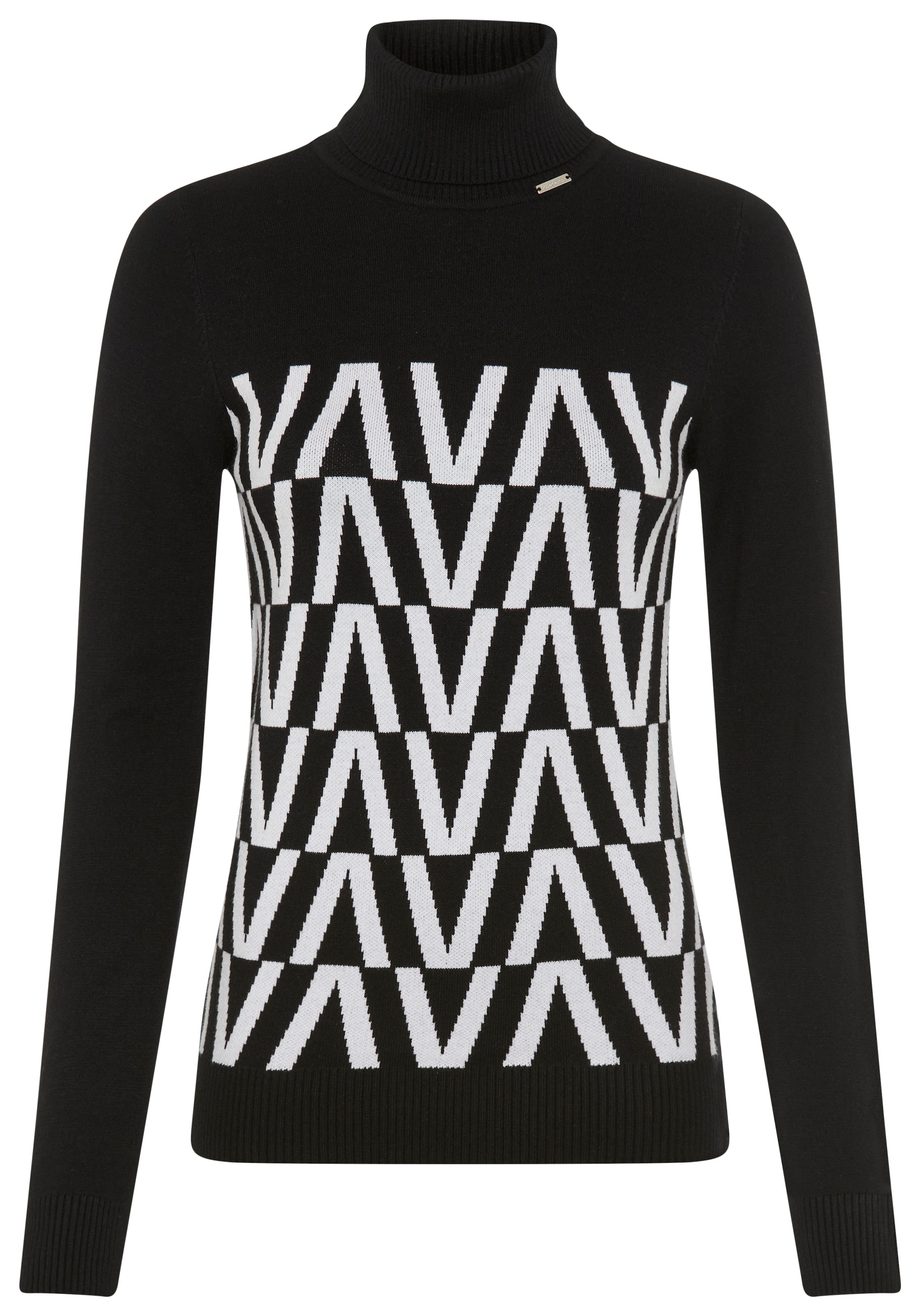 Bruno Banani Pull à col montant in grafischem Strickmuster - NEUE KOLLEKTION