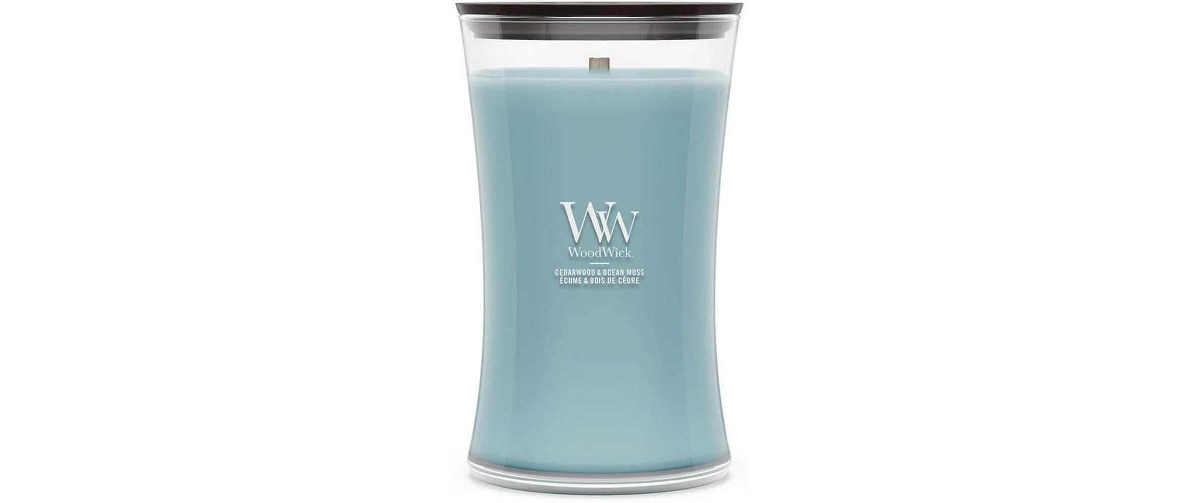 Woodwick Duftkerze »Cedarwood & Ocean Moss Large Jar«