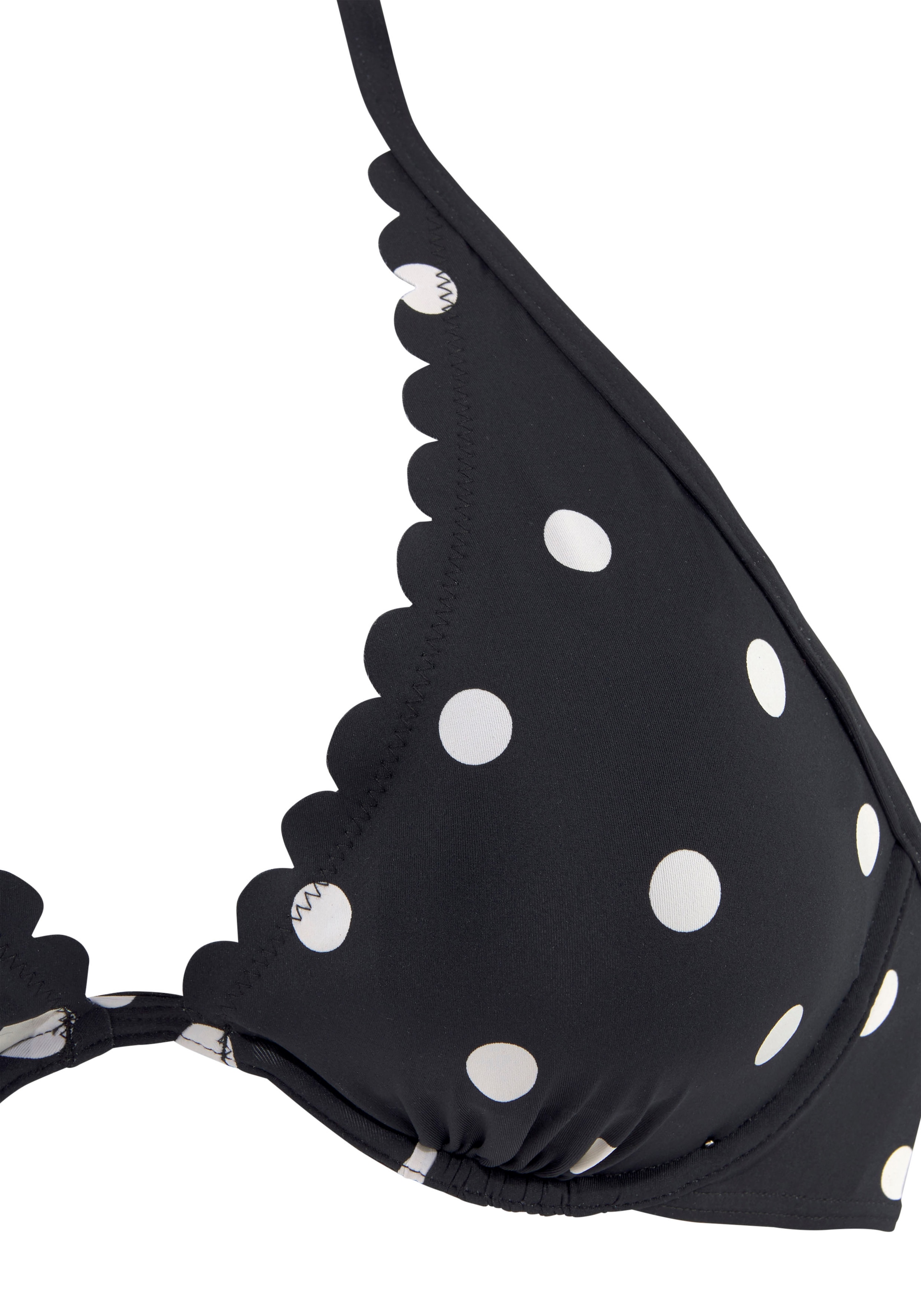 LASCANA Bügel-Bikini-Top »Jada«, mit Muschelkante und Punktedesign