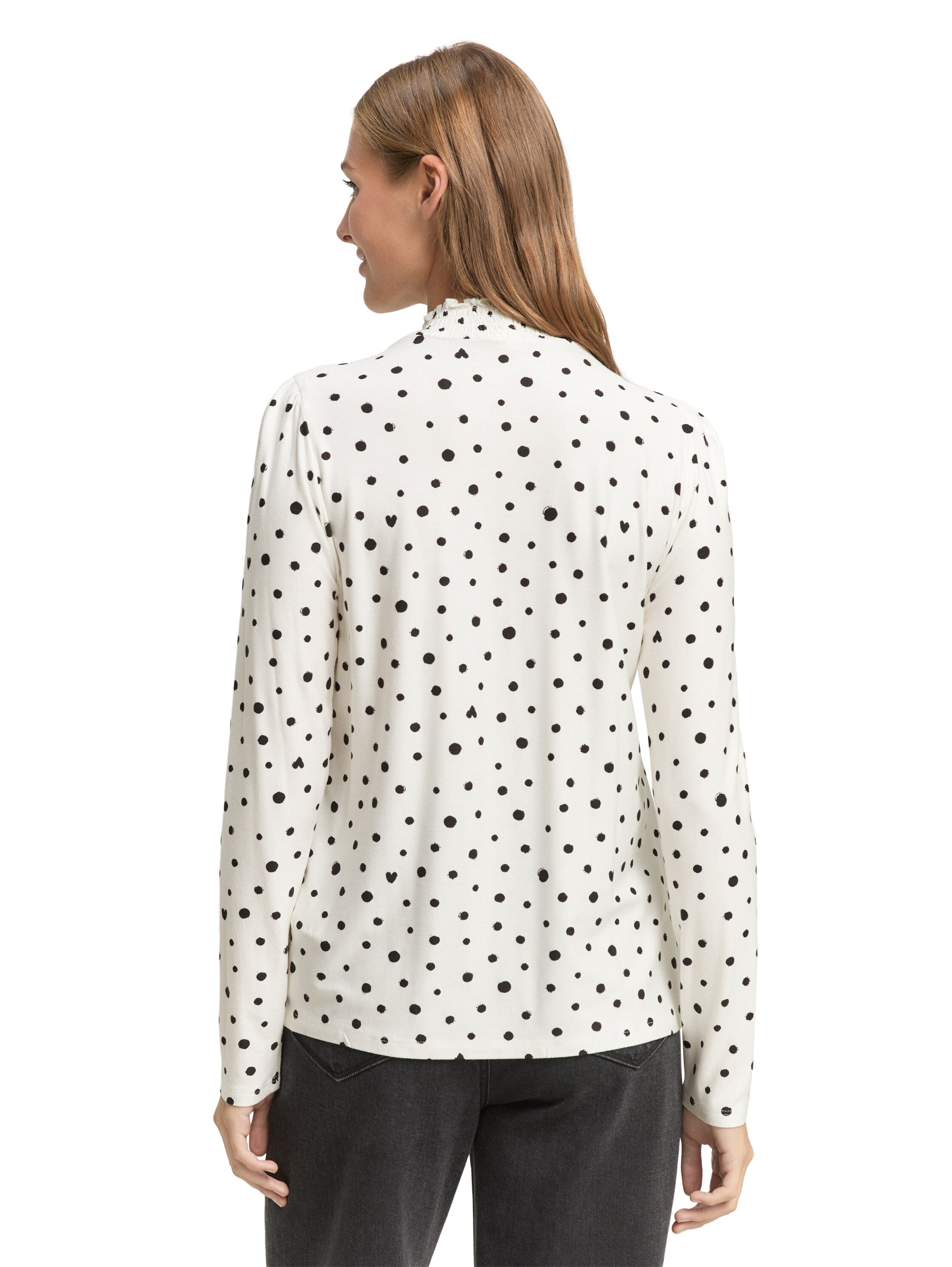 TOM TAILOR Denim T-shirt à manches longues mit All-Over Print