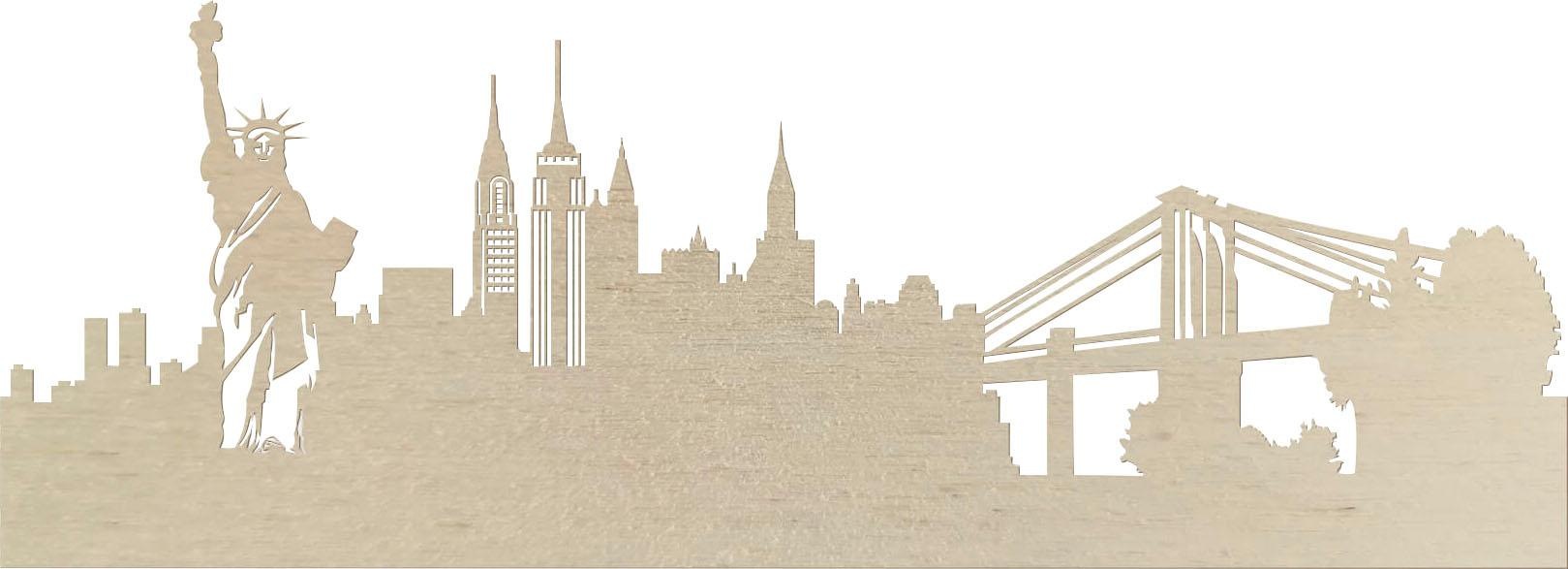 Image of Wall-Art Wanddekoobjekt »Pappel Furnier - Skyline New York« bei Ackermann Versand Schweiz