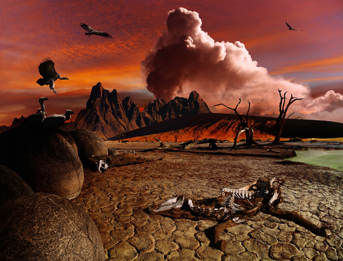 Papermoon Fototapete »Apokalyptische Landschaft«
