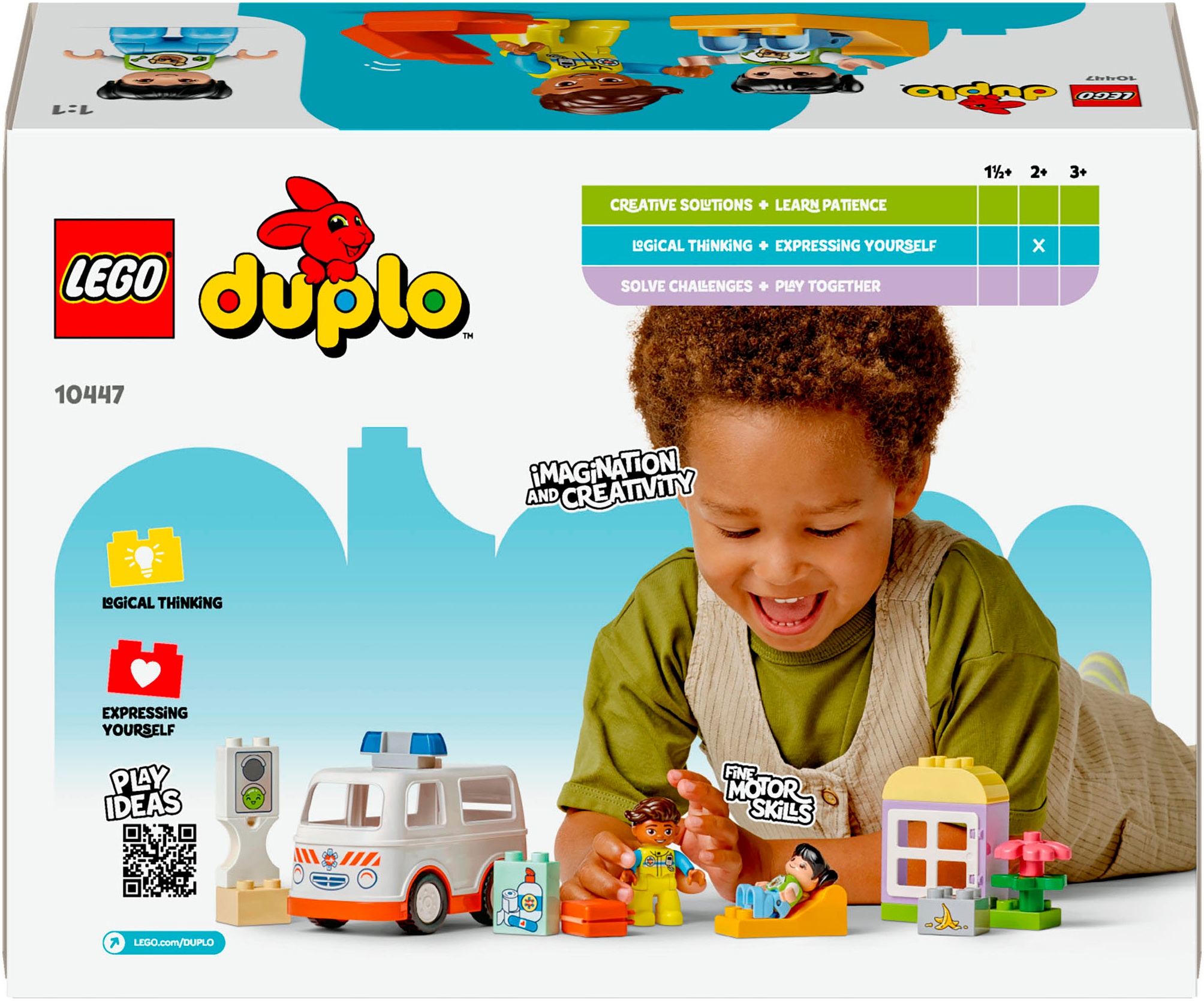LEGO® Konstruktionsspielsteine »Rettungswagen mit Fahrer (10447), LEGO DUPLO Town« Made in Europe