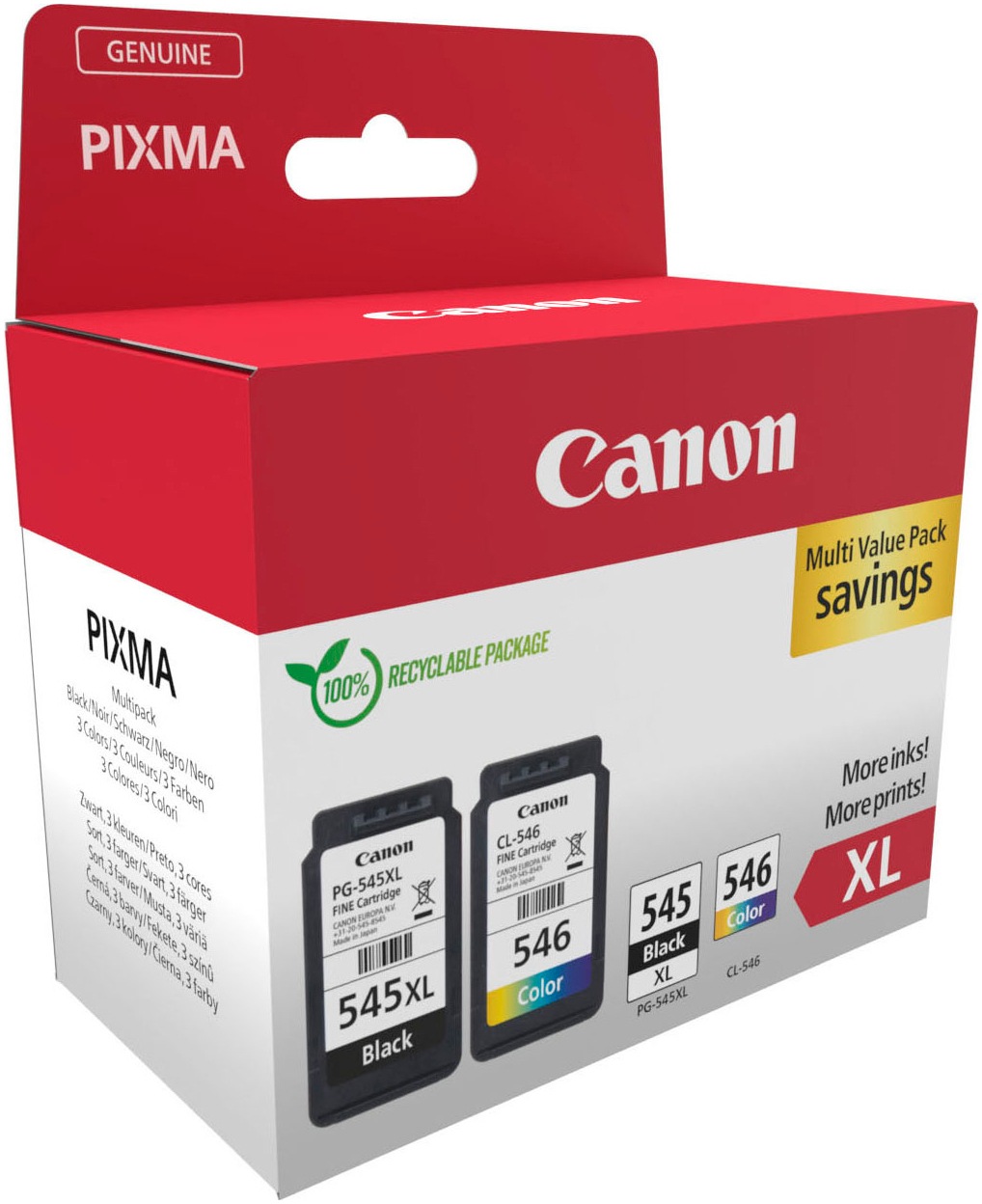 Image of Canon Tintenpatrone "PG-545XL/CL-546XL + Photo Value Pack"