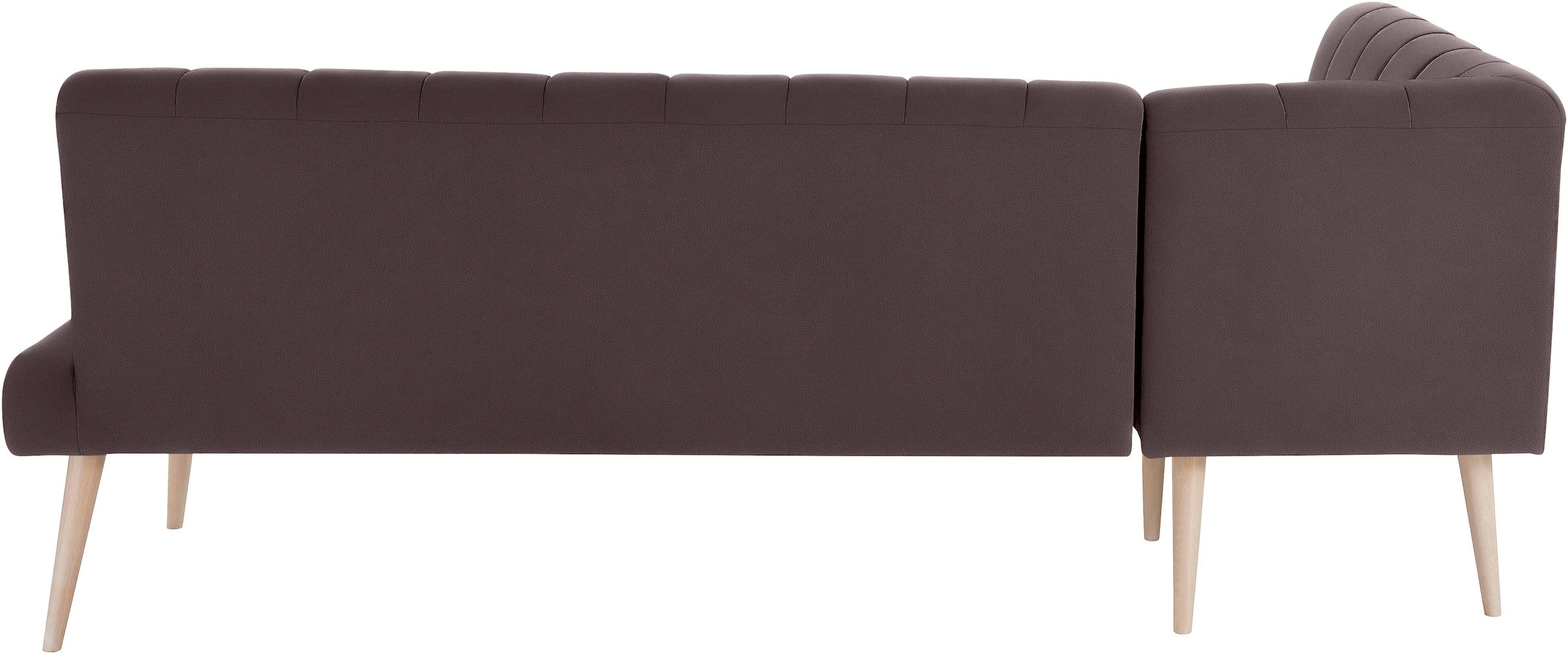 exxpo - sofa fashion Eckbank »Costa, moderne Rückensteppung, bequem und elegant, hoher Holzfuss«, hochwertig verarbeitet, Frei im Raum stellbar