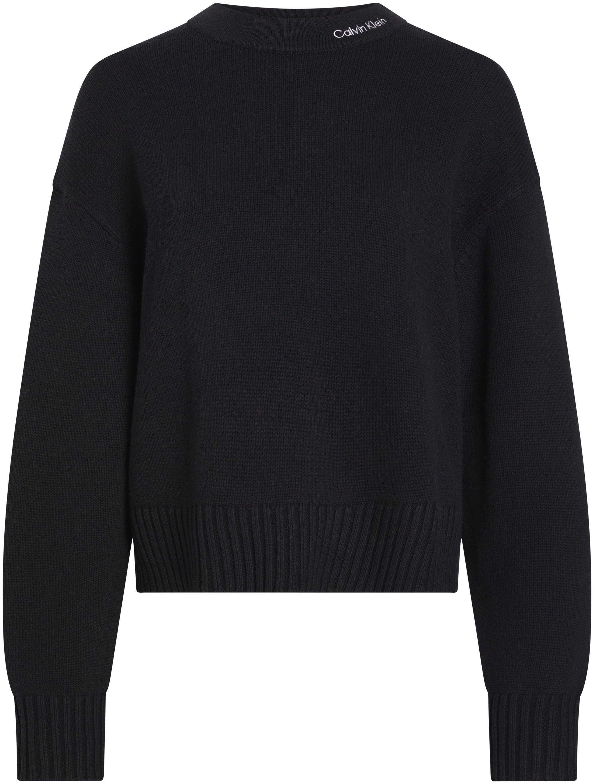 Calvin Klein Jeans Strickpullover »LOGO EMBRO SWEATER«, mit Logostickerei