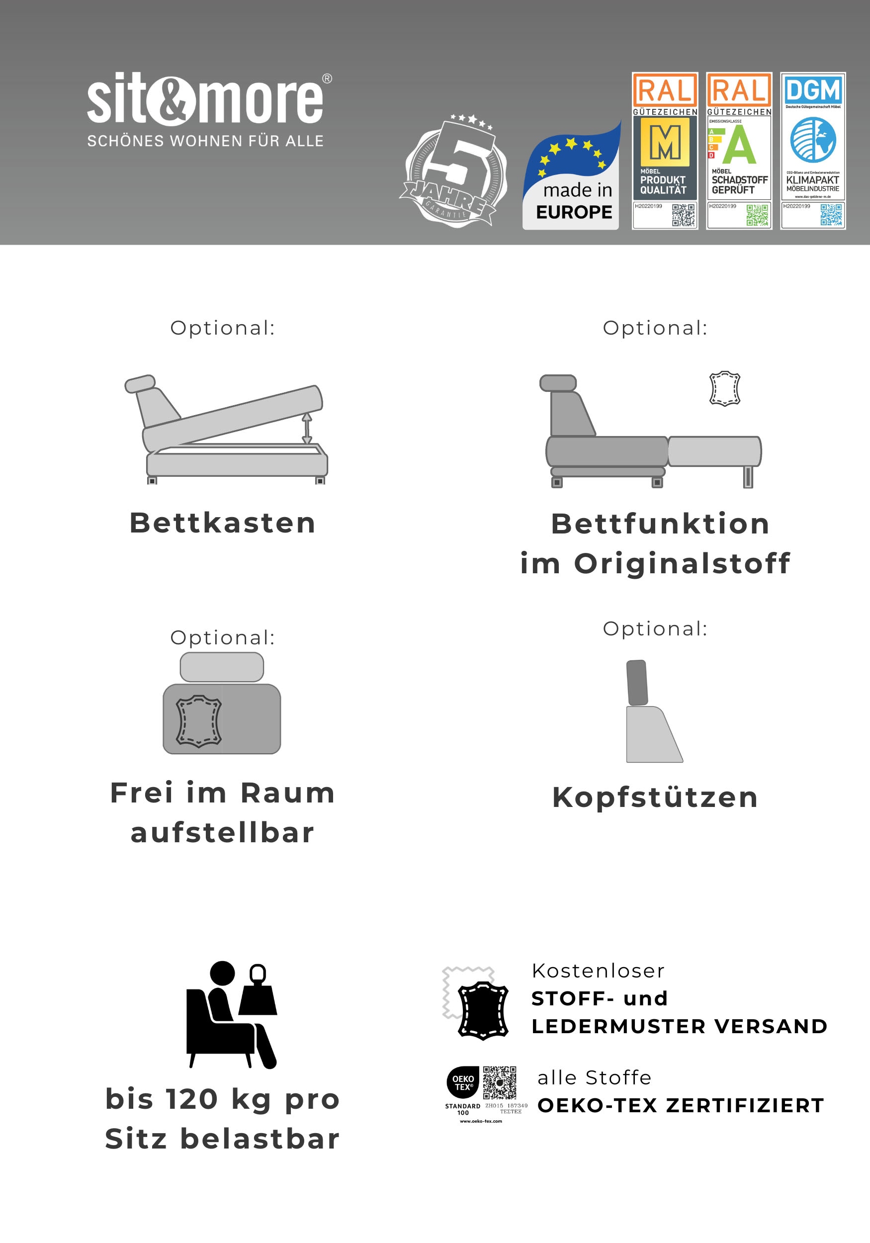 sit&more Polsterhocker »Chelsea« mit praktischen Stauraum
