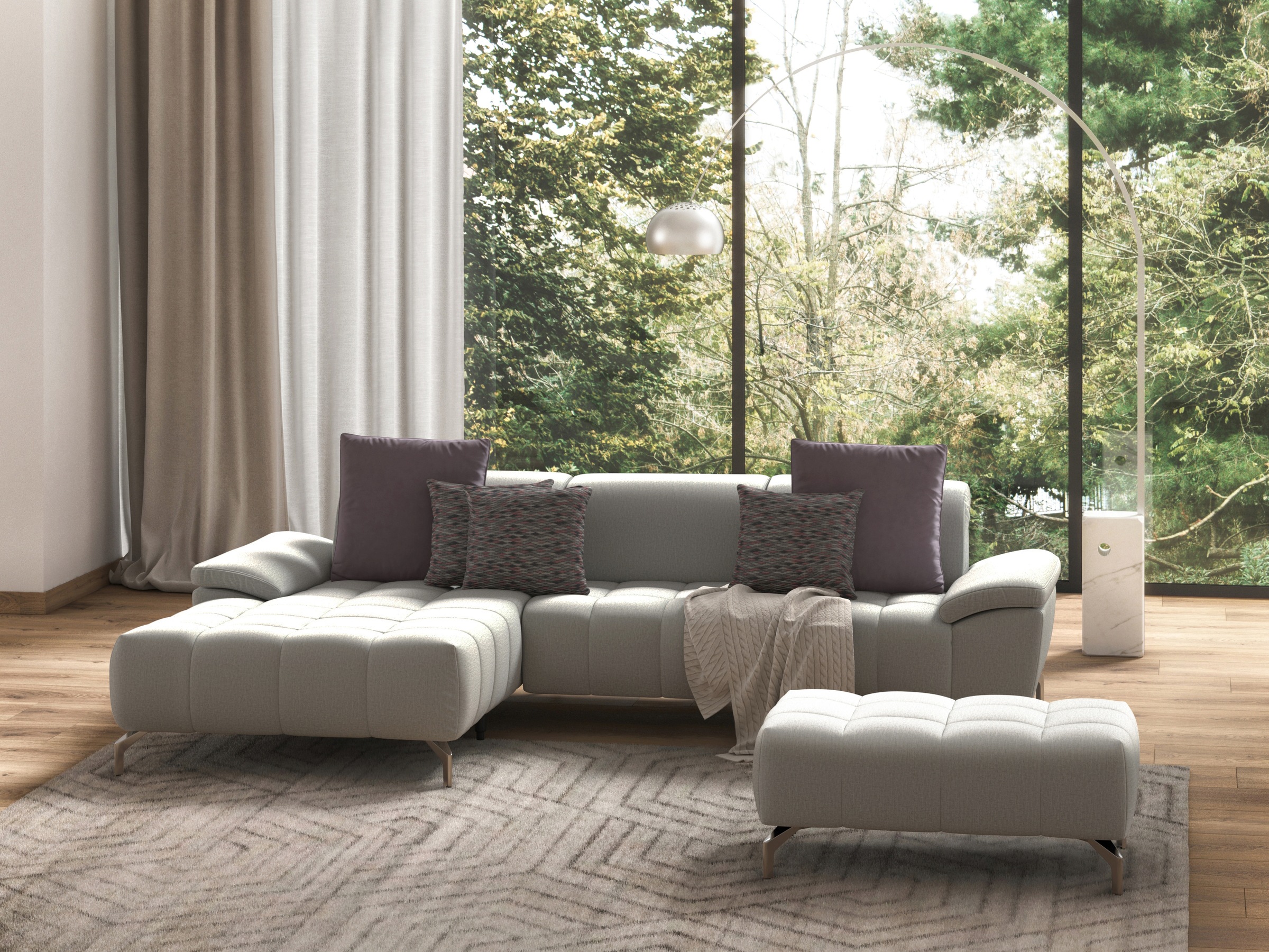 sit&more Hocker »Cool«, mit silberfarbenen Füssen