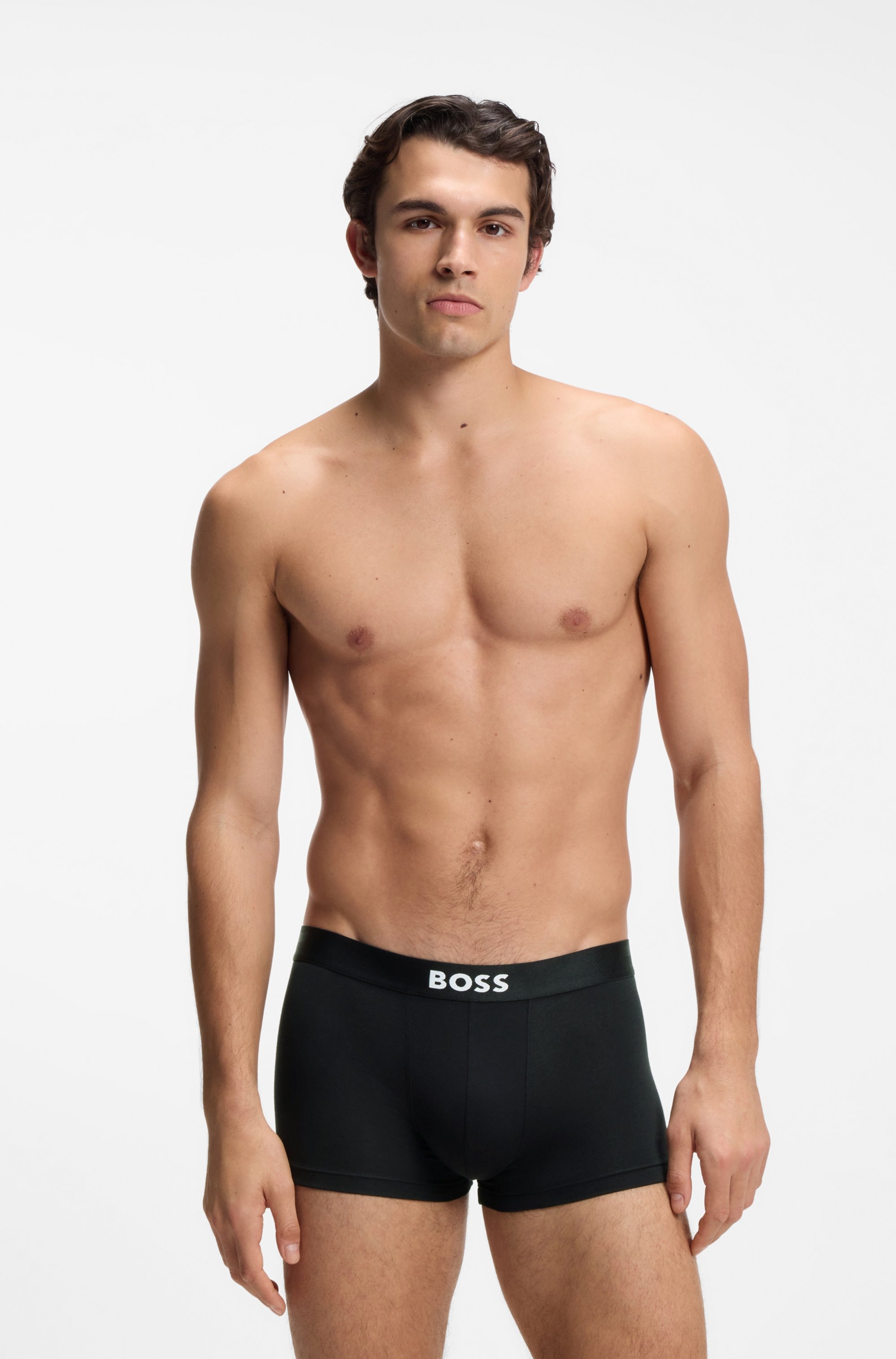 BOSS Tronc »Trunk 3P BOSS ONE« 3 cuis hauteur de taille moyenne, 1x à motifs, 2x unis
