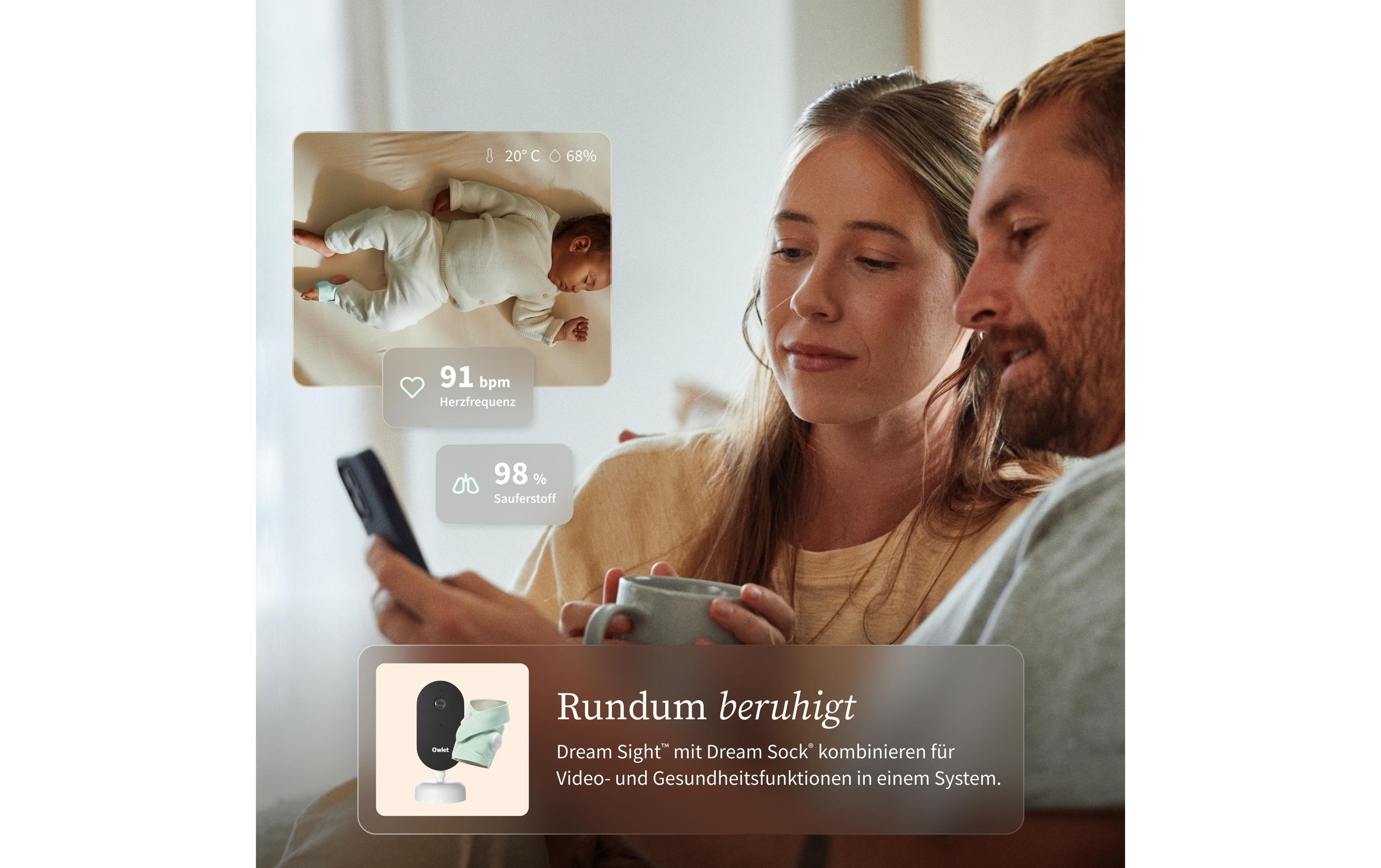   Video-Babyphone »Owlet Kamera Dream Sight« Bewegungssensor, Geräuschesensor