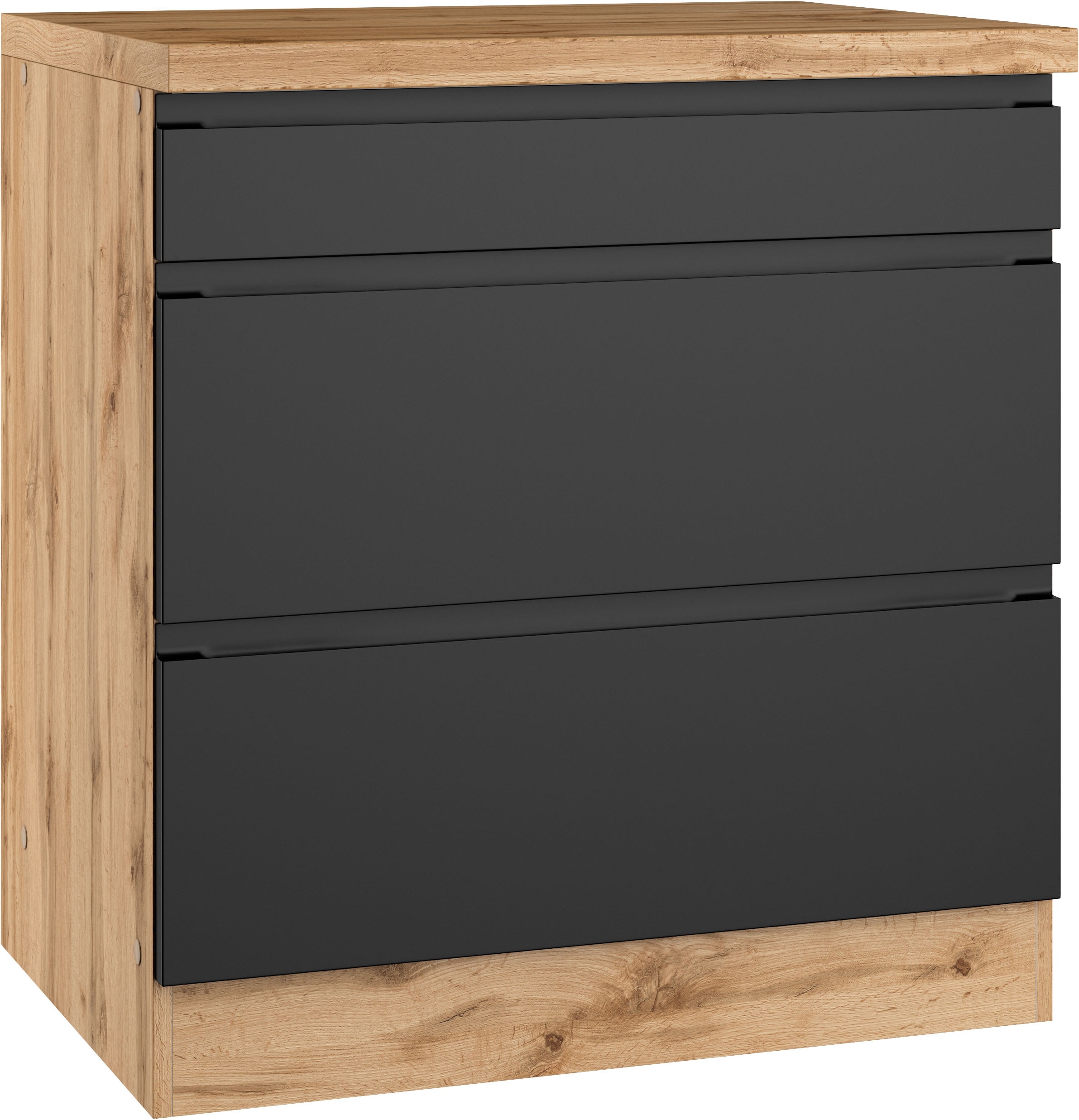 KOCHSTATION »KS-Virginia,neu in verbesserter Ausführung« Stauraum, Softclose,  Breite 80 cm, Höhe 86 cm, Softclose-Auszüge