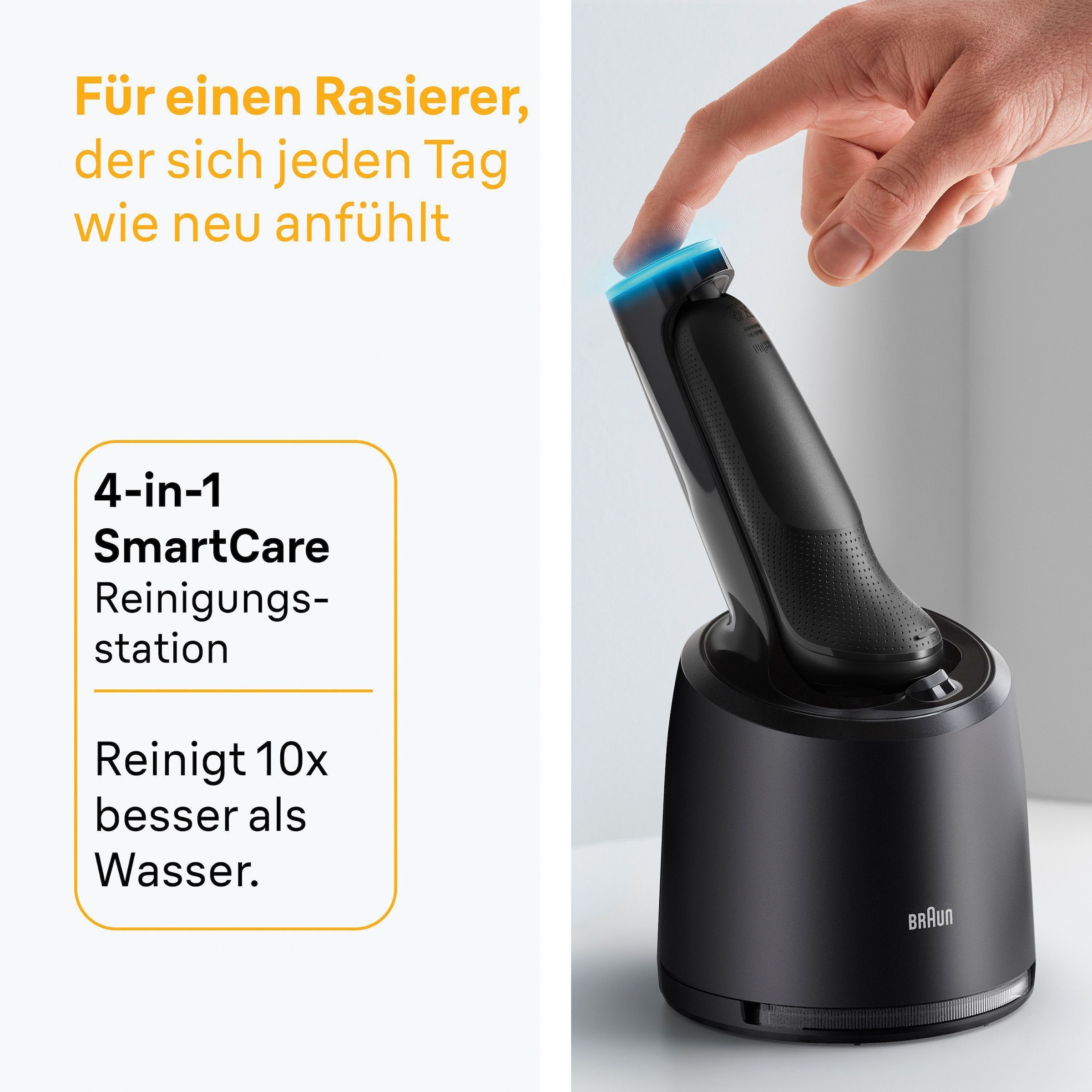 Braun Rasoirs électriques »Series 5 52-N7200cc« station de nettoyage rasoir étanche à lame en feuille, avec tondeuse de précision